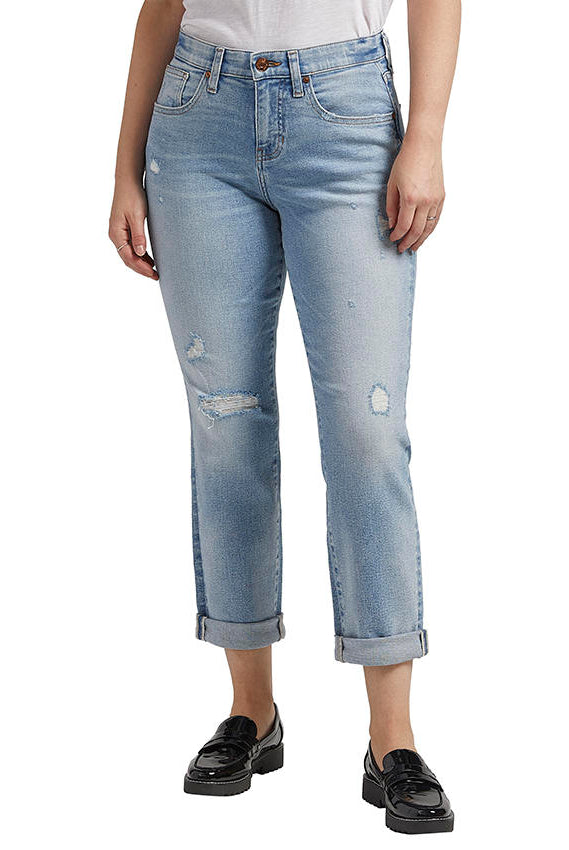 Jag Mid Rise Carter Girlfriend In Calm Blue-Jeans-Jag-Deja Nu Boutique, Women's Fashion Boutique in Lampasas, Texas