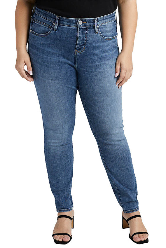 Jag Mid Rise Cecilia Skinny In Sky Blue Plus-Curvy/Plus Jeans-Jag-Deja Nu Boutique, Women's Fashion Boutique in Lampasas, Texas