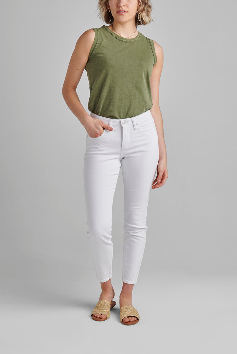 Jag Mid Rise Cecilia Skinny In White-Bottoms-Jag-Deja Nu Boutique, Women's Fashion Boutique in Lampasas, Texas