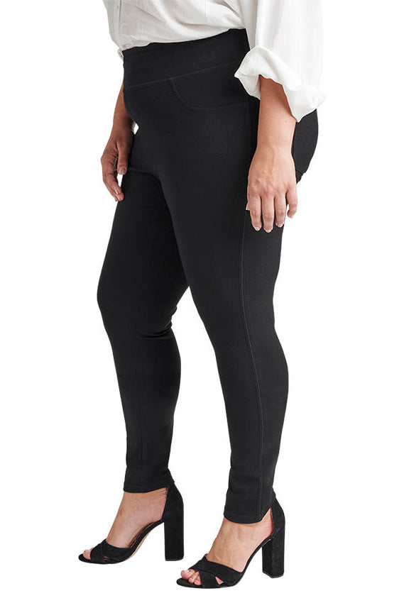 Jag Mid Rise Ricki Legging In Black Plus-Curvy/Plus Bottoms-Jag-Deja Nu Boutique, Women's Fashion Boutique in Lampasas, Texas