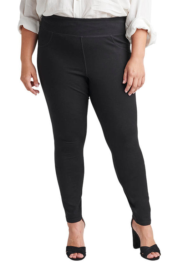 Jag Mid Rise Ricki Legging In Black Plus-Curvy/Plus Bottoms-Jag-Deja Nu Boutique, Women's Fashion Boutique in Lampasas, Texas