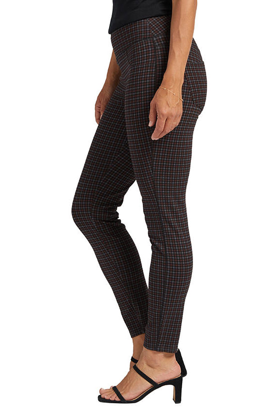 Jag Mid Rise Ricki Legging In Red Plaid-Leggings-Jag-Deja Nu Boutique, Women's Fashion Boutique in Lampasas, Texas