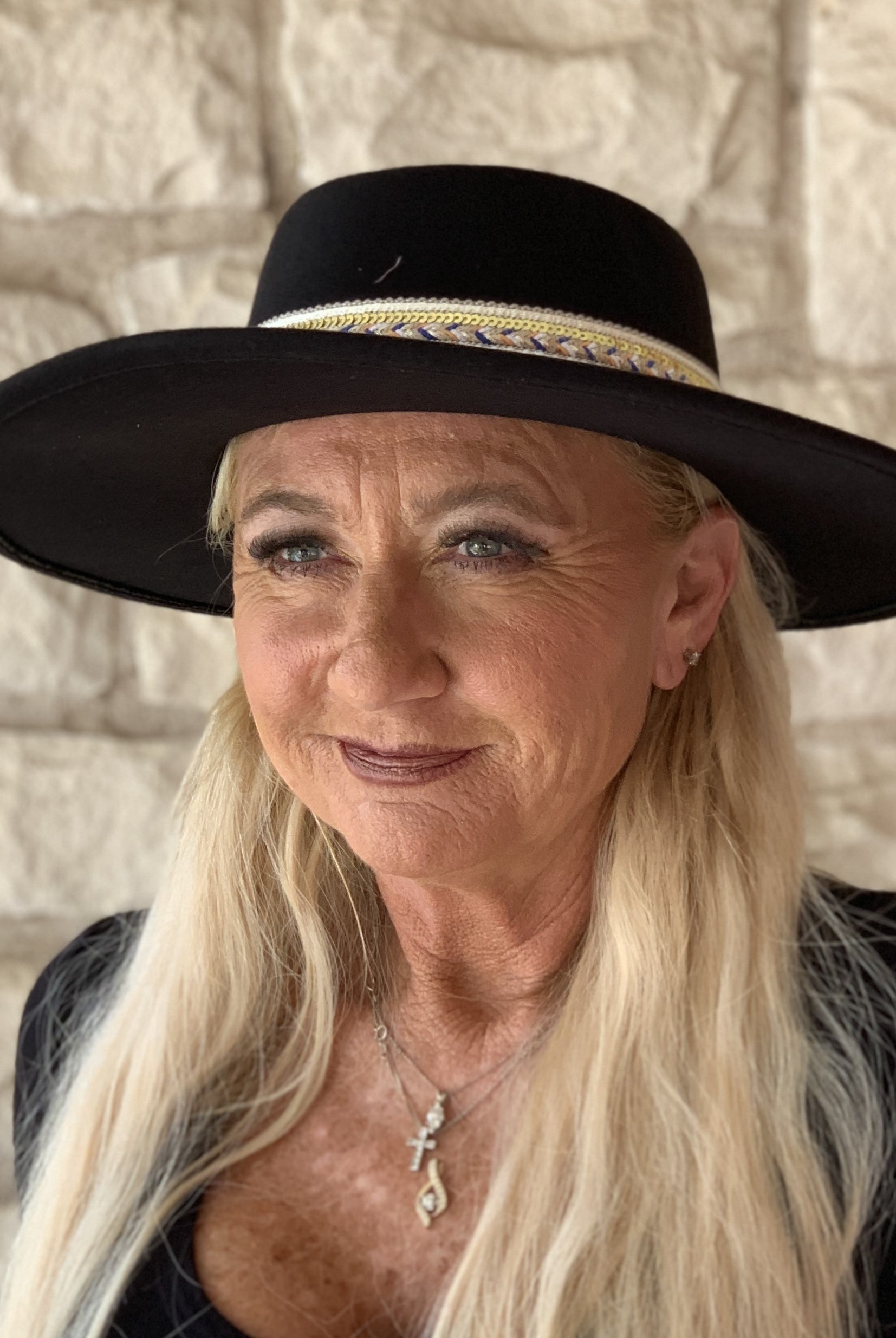 Jen & Co. Blaze Multi Trim Wide Brim Fedora Hat In Black-Hats-Jen & Co.-Deja Nu Boutique, Women's Fashion Boutique in Lampasas, Texas