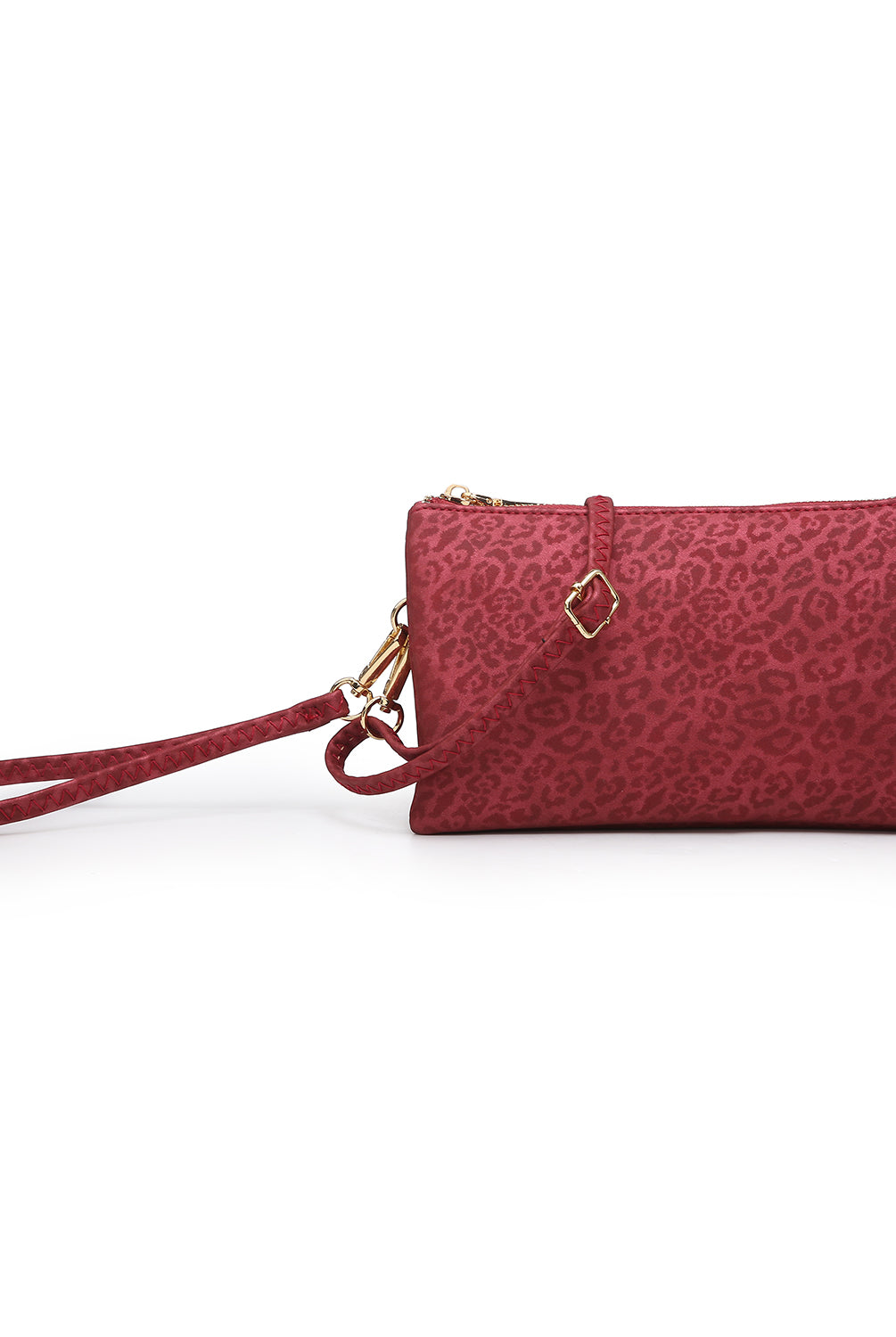 Jen & Co. Red Cheetah Riley Monogram able 3 Compartment Crossbody Or Wristlet-Handbags, Wallets & Cases-Jen & Co.-Deja Nu Boutique, Women's Fashion Boutique in Lampasas, Texas