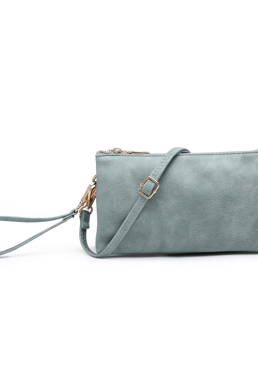 Jen & Co. Teal Riley Monogramable 3 Compartment Crossbody Or Wristlet-Handbags, Wallets & Cases-Jen & Co.-Deja Nu Boutique, Women's Fashion Boutique in Lampasas, Texas