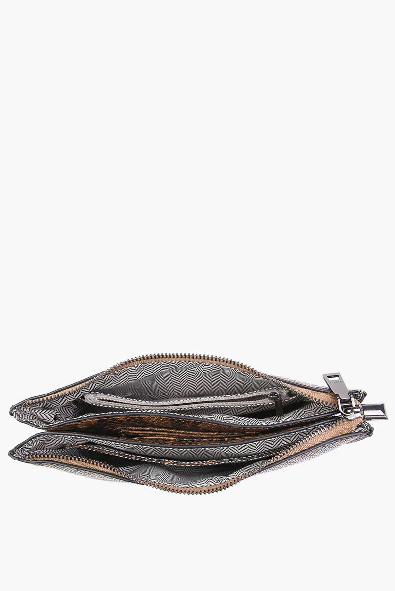 Jen & Co Mila Monogramable Clutch Crossbody In Tiger Print-Handbags, Wallets & Cases-Jen & Co.-Deja Nu Boutique, Women's Fashion Boutique in Lampasas, Texas