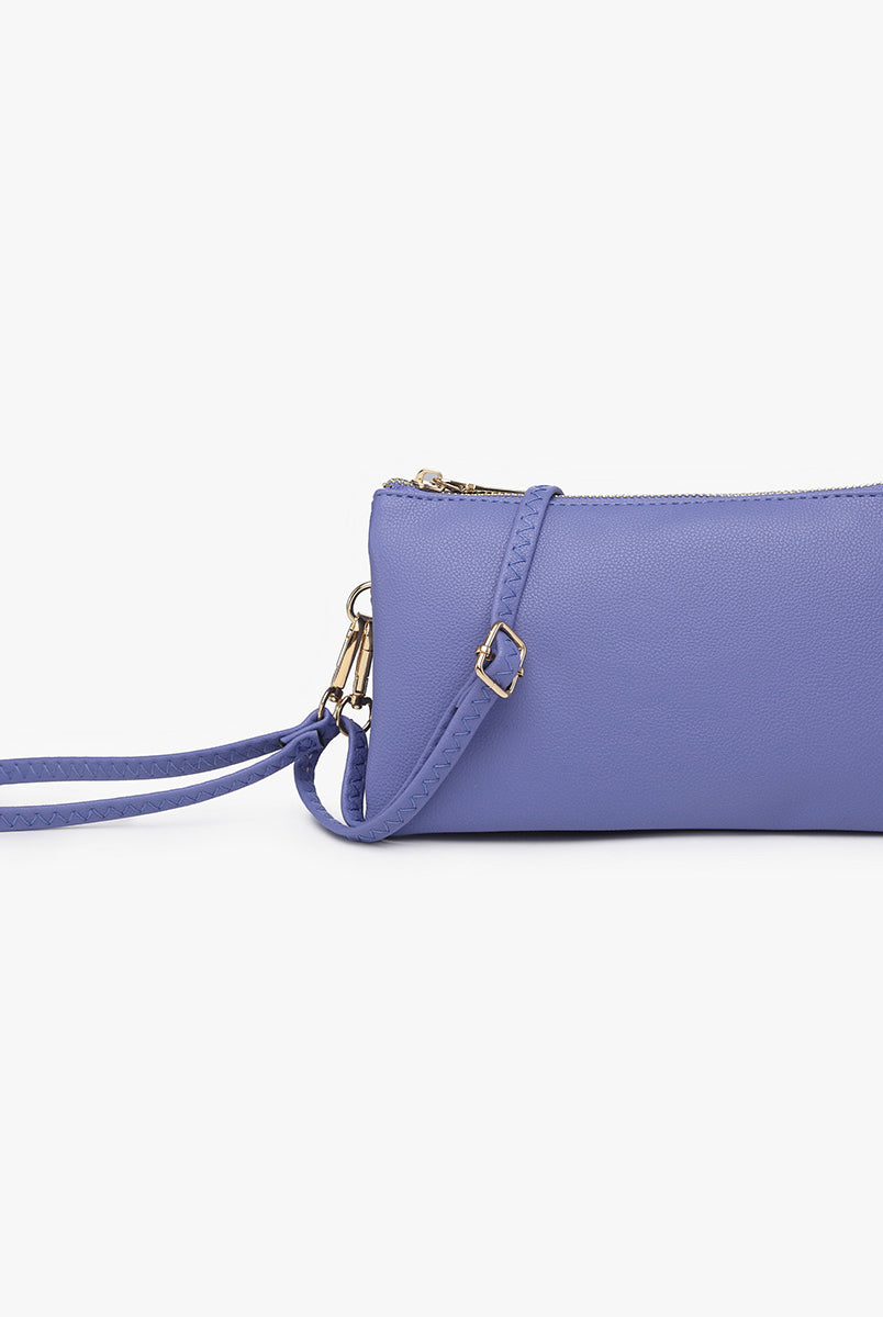 Jen & Co Riley Monogram 3 Compartment Crossbody Or Wristlet In Dark Lavender-Handbags, Wallets & Cases-Jen & Co.-Deja Nu Boutique, Women's Fashion Boutique in Lampasas, Texas