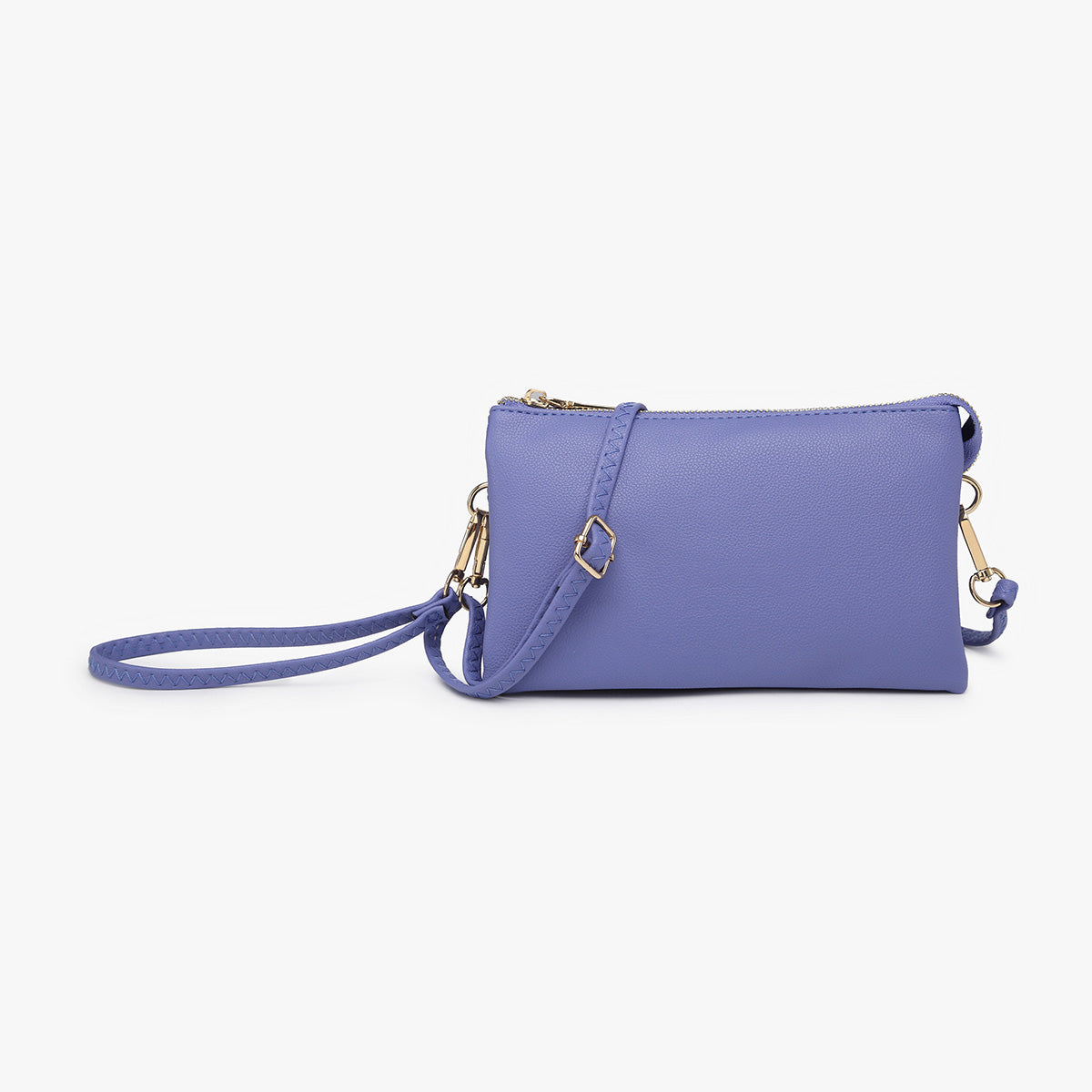 Jen & Co Riley Monogram 3 Compartment Crossbody Or Wristlet In Dark Lavender-Handbags, Wallets & Cases-Jen & Co.-Deja Nu Boutique, Women's Fashion Boutique in Lampasas, Texas
