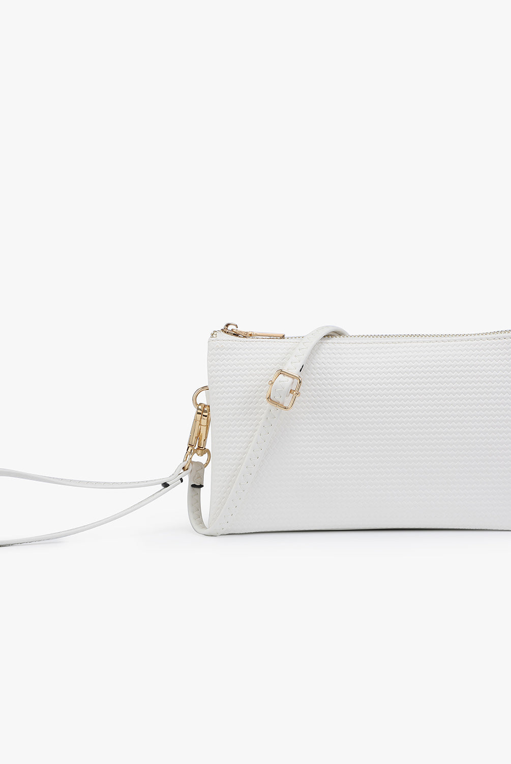 Jen & Co Riley Monogram 3 Compartment Crossbody Or Wristlet In White-Handbags, Wallets & Cases-Jen & Co.-Deja Nu Boutique, Women's Fashion Boutique in Lampasas, Texas