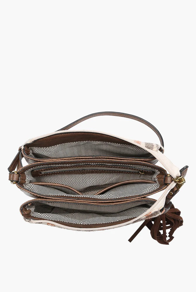 Jen & Co Sabrina Two Tone Crossbody With Three Compartments In Olive Suede-Handbags, Wallets & Cases-Jen & Co.-Deja Nu Boutique, Women's Fashion Boutique in Lampasas, Texas