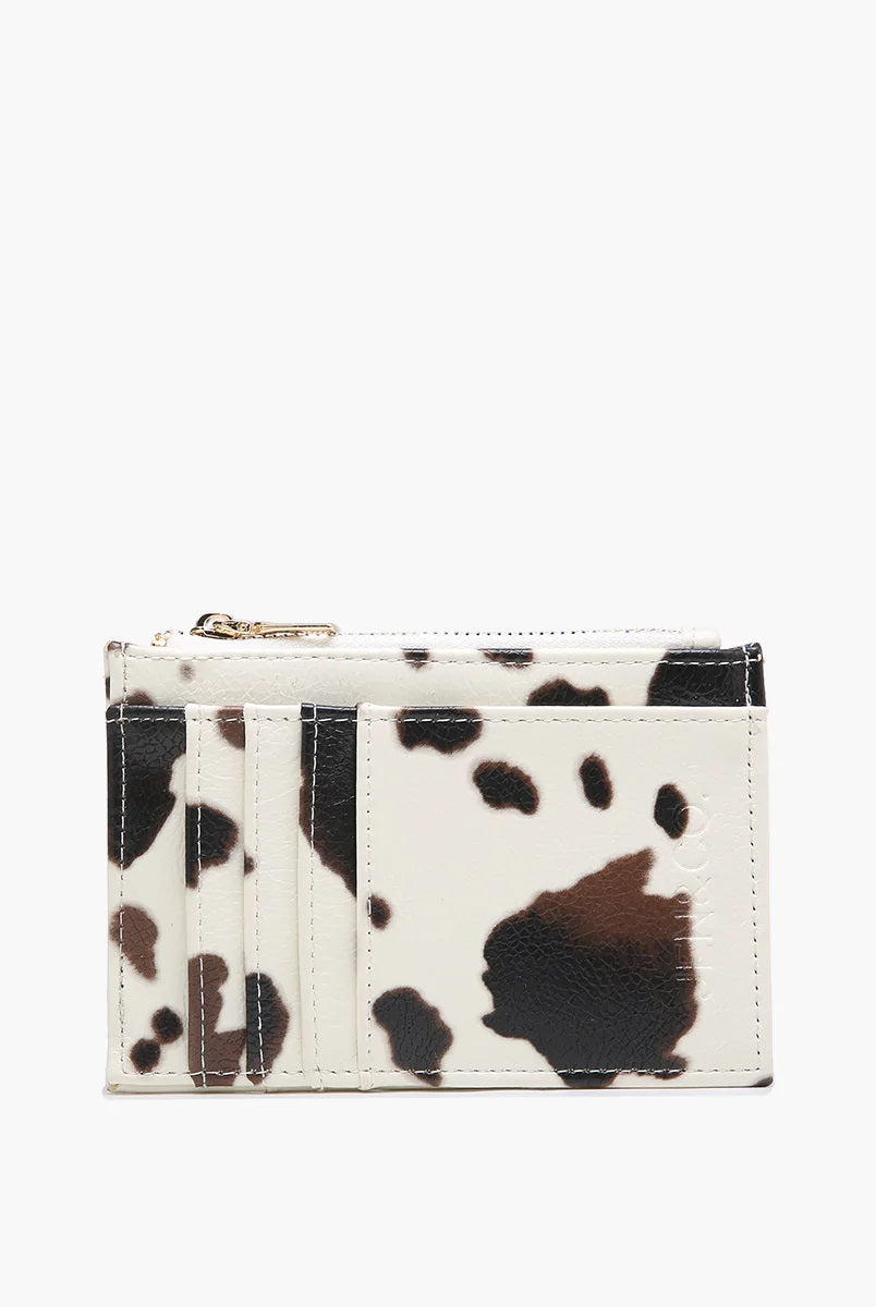 Jen & Co Sia Wallet In A Brown Cow Print-Handbags, Wallets & Cases-Jen & Co.-Deja Nu Boutique, Women's Fashion Boutique in Lampasas, Texas