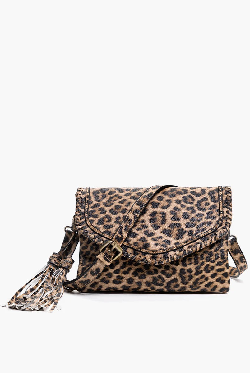 Jen & Co Sloane Crossbody In Leopard Print-Handbags, Wallets & Cases-Jen & Co.-Deja Nu Boutique, Women's Fashion Boutique in Lampasas, Texas