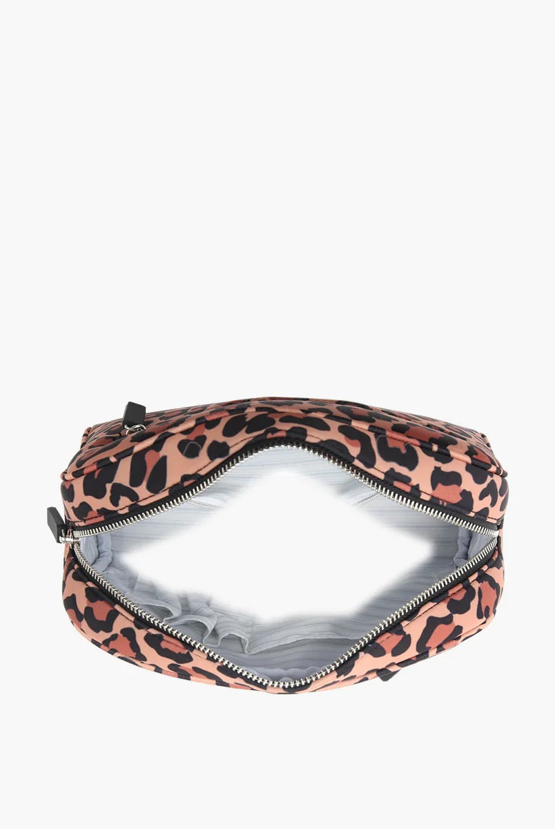 Jen & Co Toni Neoprene Striped Cosmetic Bag In Camo Grey-Cosmetic Bags-Jen & Co.-Deja Nu Boutique, Women's Fashion Boutique in Lampasas, Texas