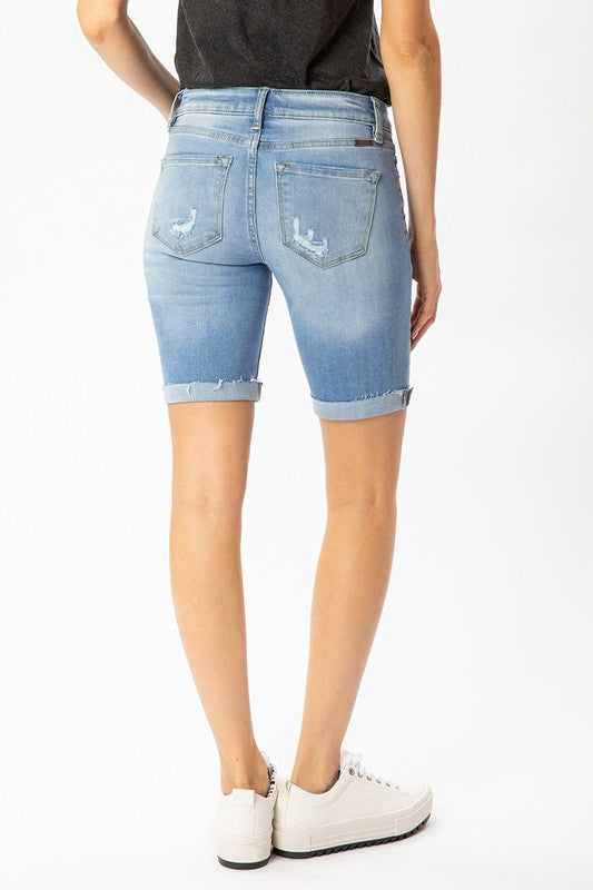 KanCan Denim Bermuda Shorts-Bottoms-KanCan-Deja Nu Boutique, Women's Fashion Boutique in Lampasas, Texas