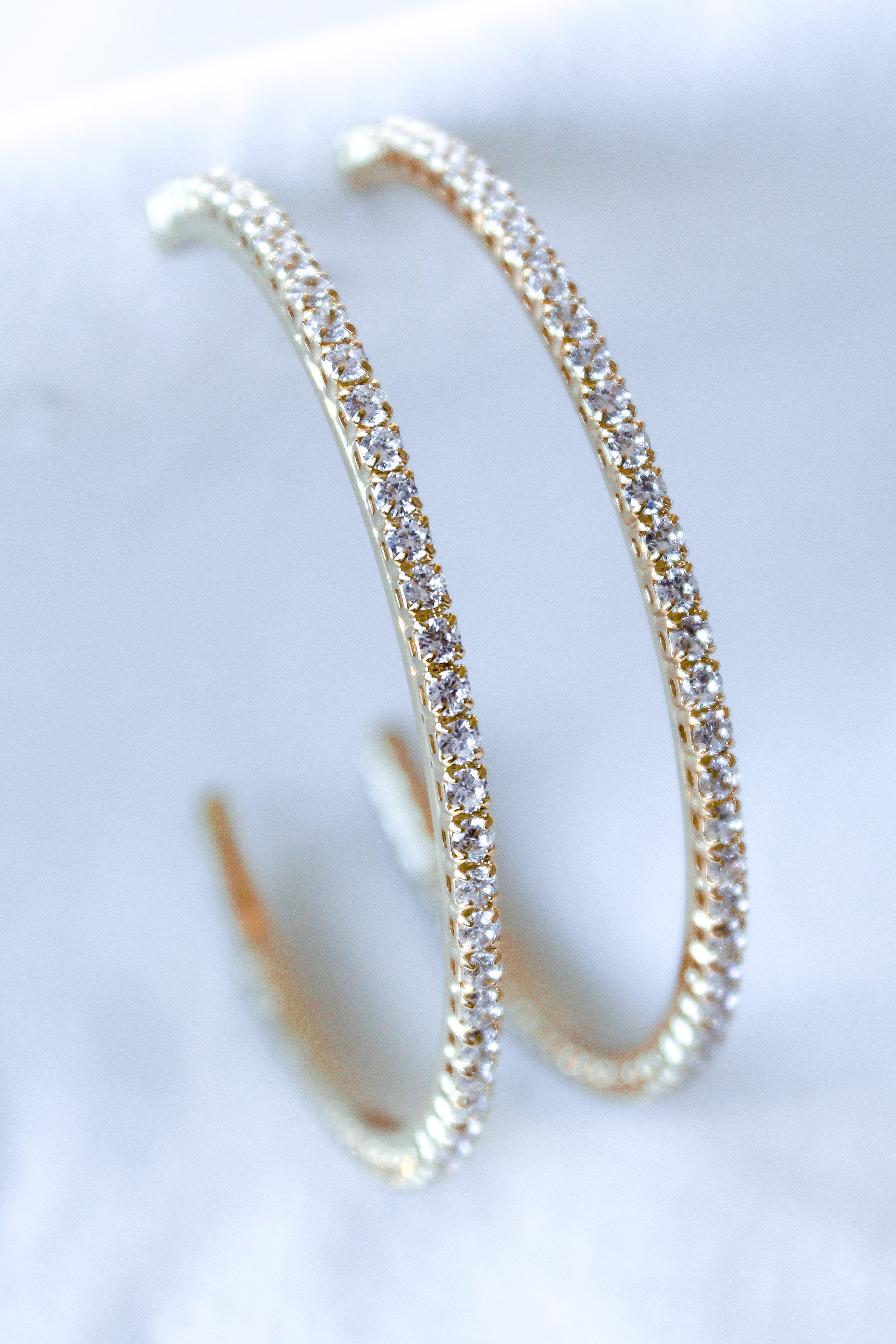 Kinsey Designs Blaze Hoop Large And Slender Baguette Earring-Earrings-Kinsey Designs-Deja Nu Boutique, Women's Fashion Boutique in Lampasas, Texas