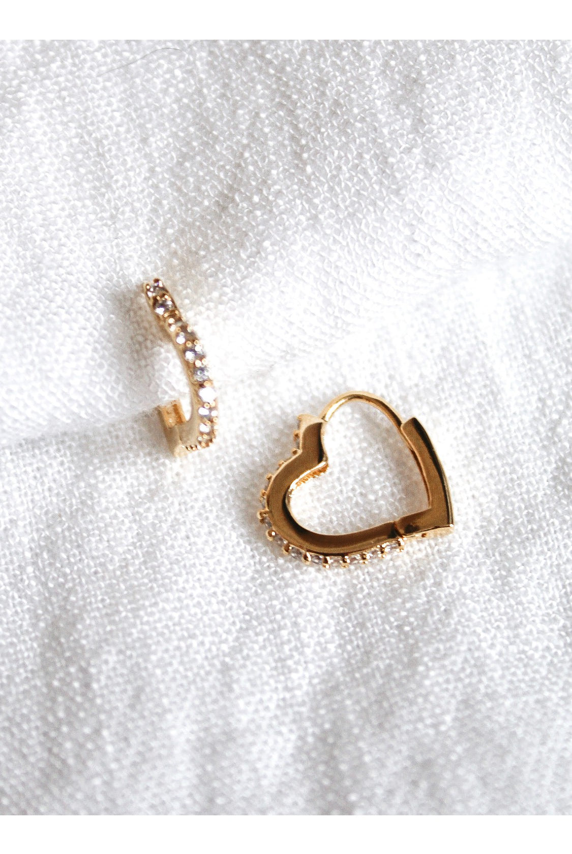 Kinsey Designs Lux Darling Huggie Pave Heart Shaped Hoop-Earrings-Kinsey Designs-Deja Nu Boutique, Women's Fashion Boutique in Lampasas, Texas