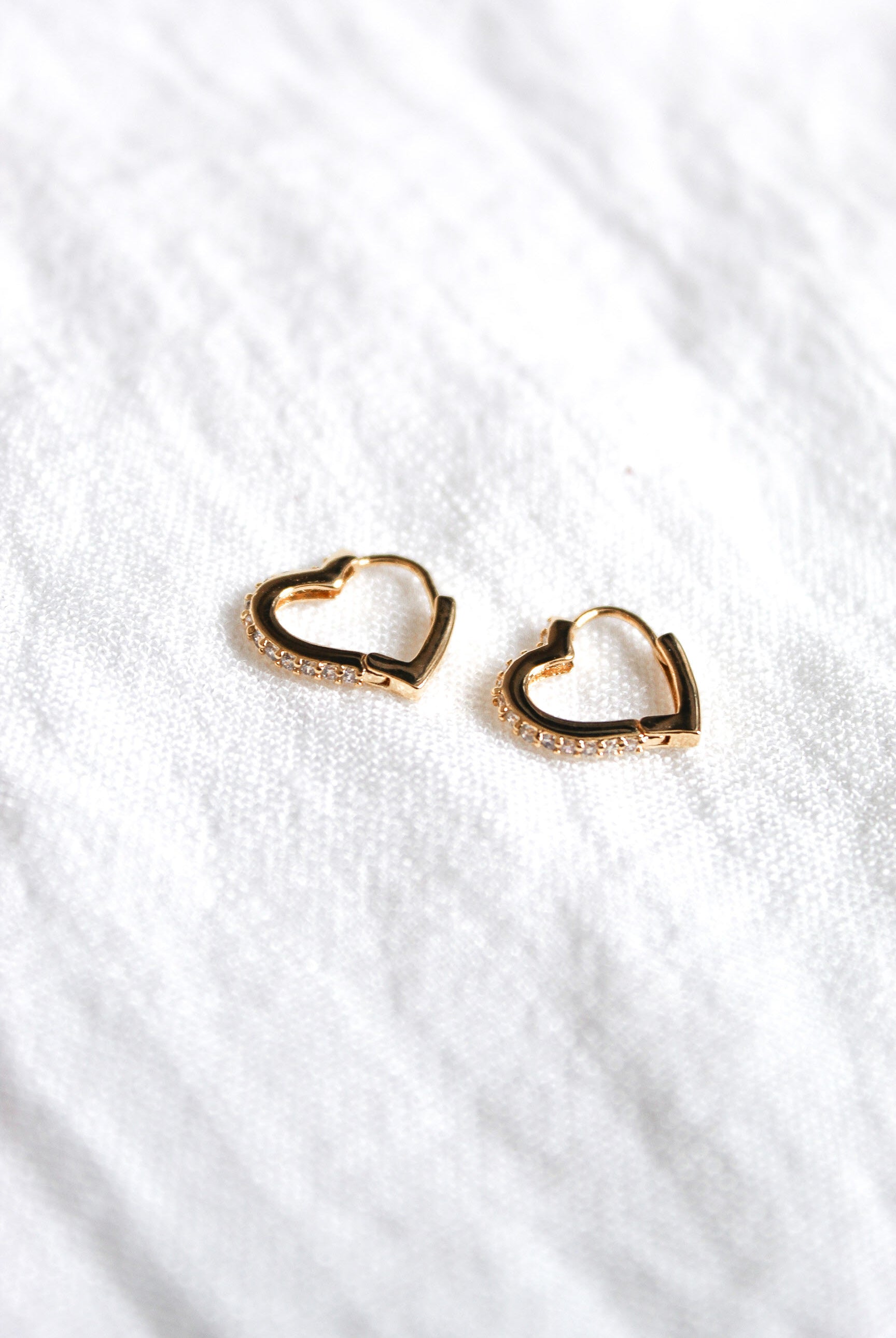 Kinsey Designs Lux Darling Huggie Pave Heart Shaped Hoop-Earrings-Kinsey Designs-Deja Nu Boutique, Women's Fashion Boutique in Lampasas, Texas