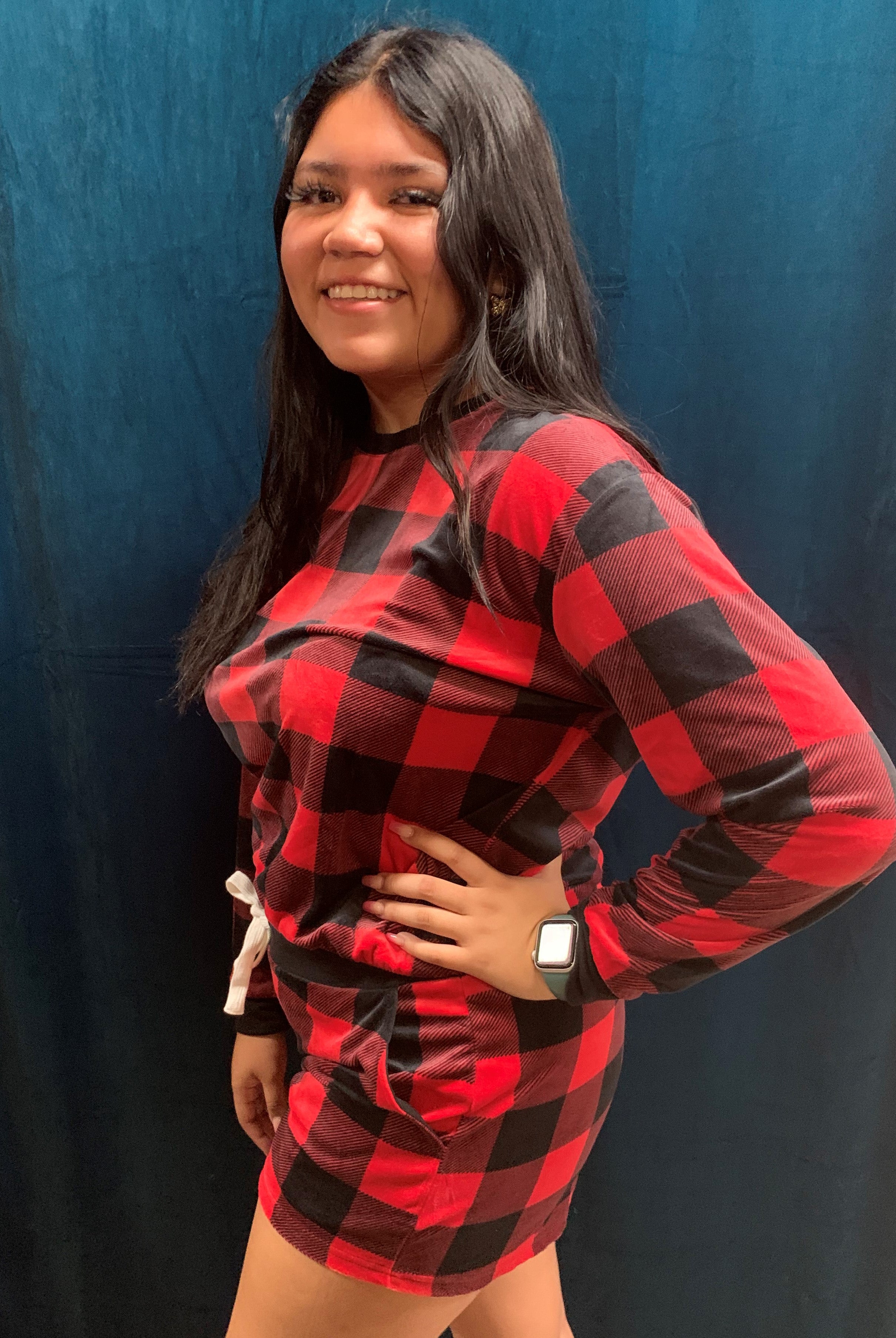 Latte Love Buffalo Plaid Sweatshirt-Sleepwear-Latte Love-Deja Nu Boutique, Women's Fashion Boutique in Lampasas, Texas