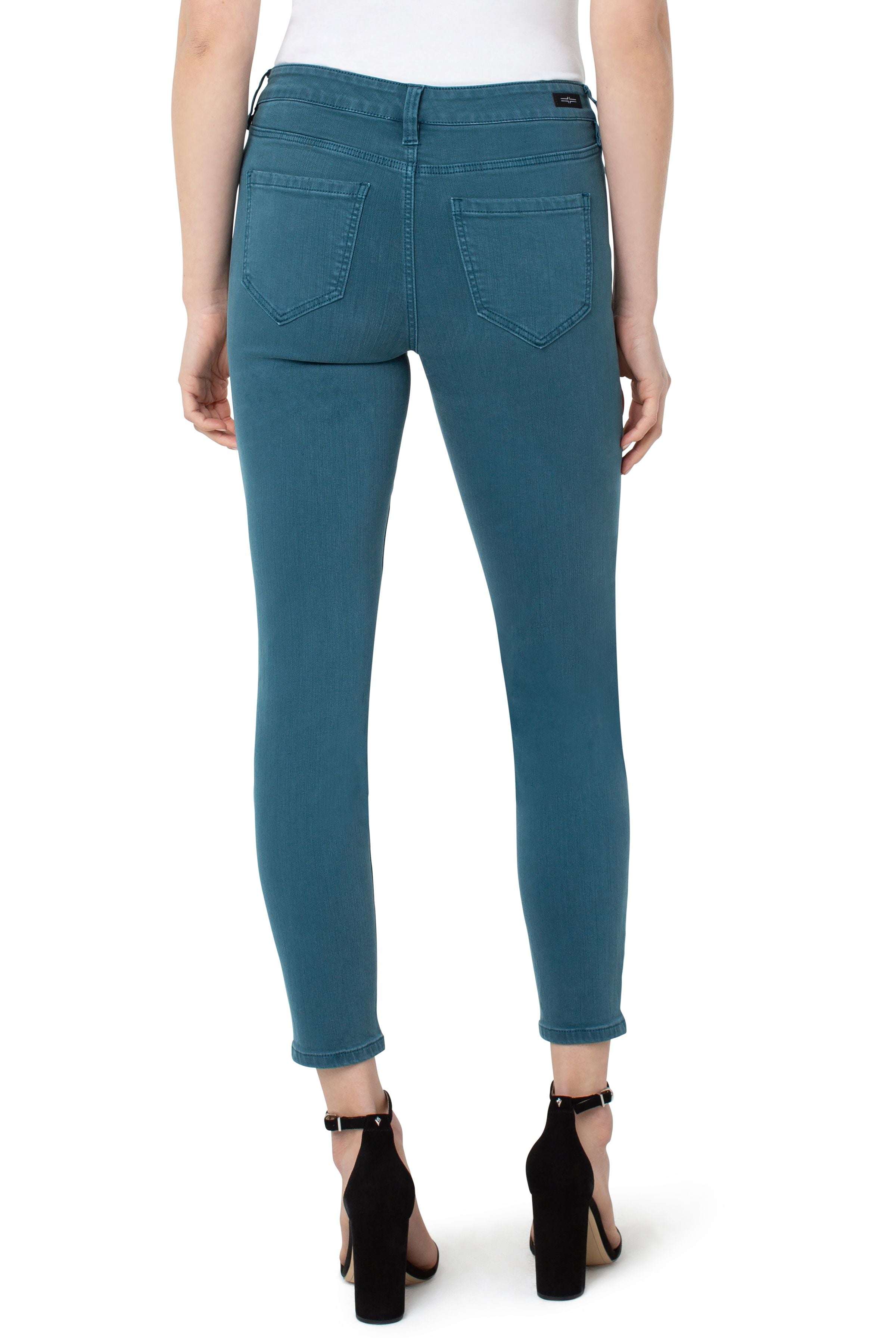 Liverpool Abby Ankle Skinny High Performance Denim In Jet Stream Blue-Bottoms-Liverpool-Deja Nu Boutique, Women's Fashion Boutique in Lampasas, Texas