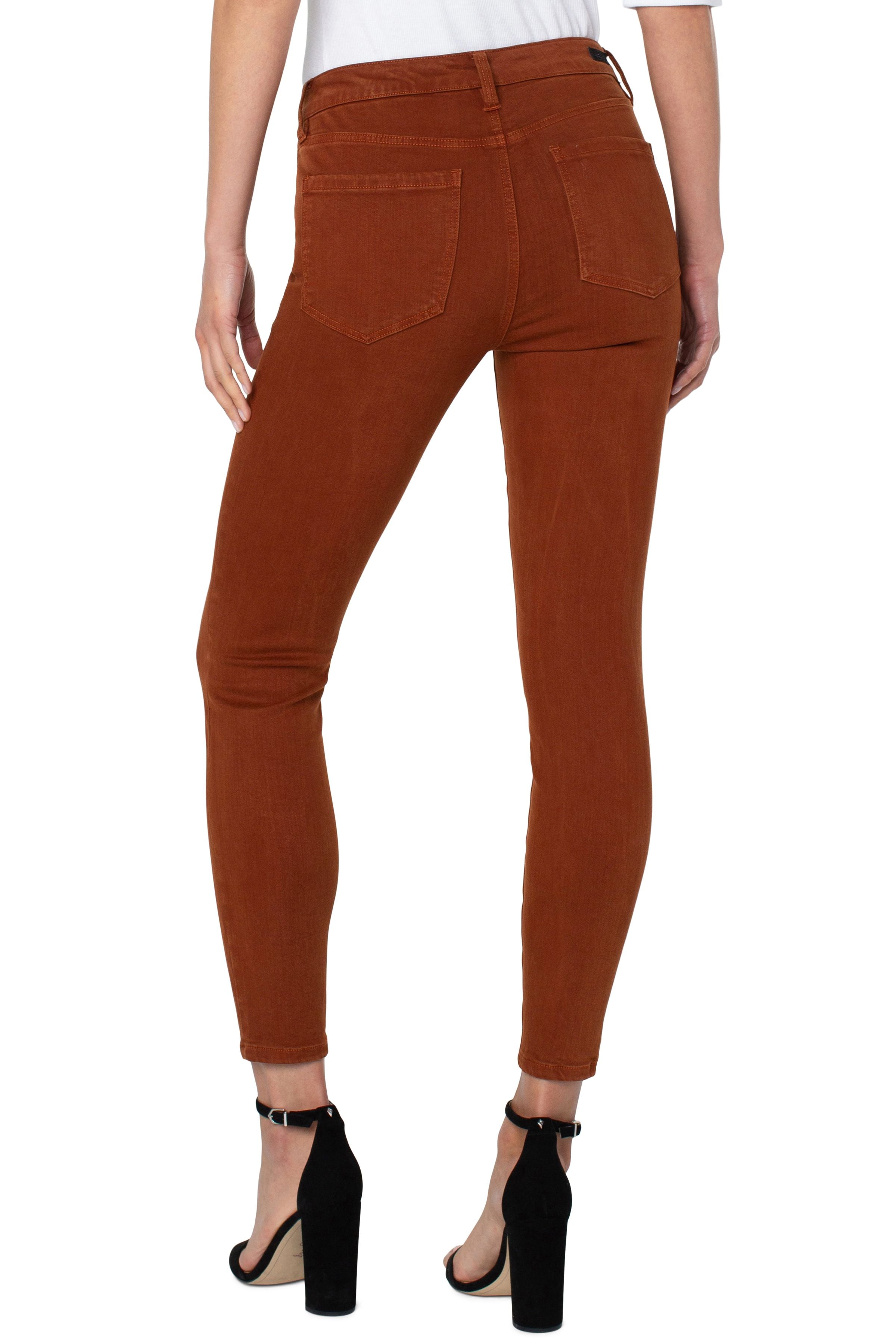 Liverpool Abby Ankle Skinny In Cognac-Bottoms-Liverpool-Deja Nu Boutique, Women's Fashion Boutique in Lampasas, Texas