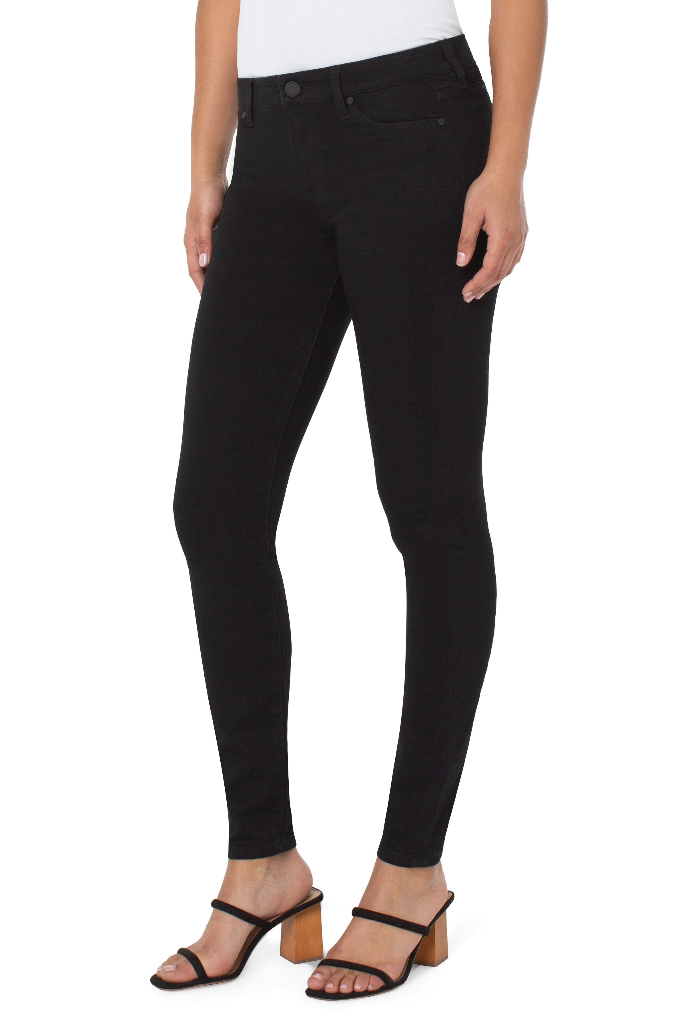 Liverpool Abby Hi-Rise Ankle Silky Soft Long In Black Rinse-Jeans-Liverpool-Deja Nu Boutique, Women's Fashion Boutique in Lampasas, Texas