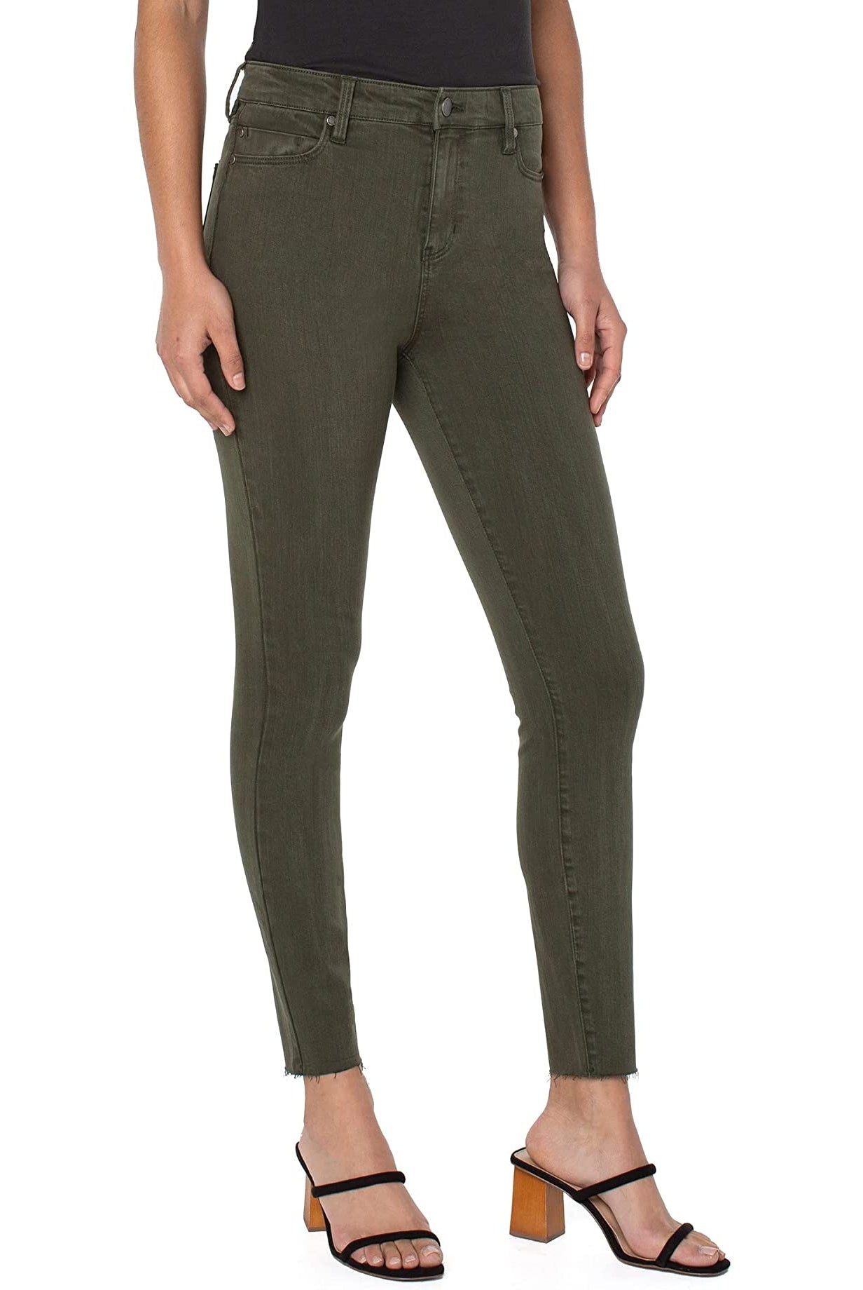 Liverpool Abby High Rise Ankle Skinny With Cut Hem 28 Inches In Grass Fed-Bottoms-Liverpool-Deja Nu Boutique, Women's Fashion Boutique in Lampasas, Texas
