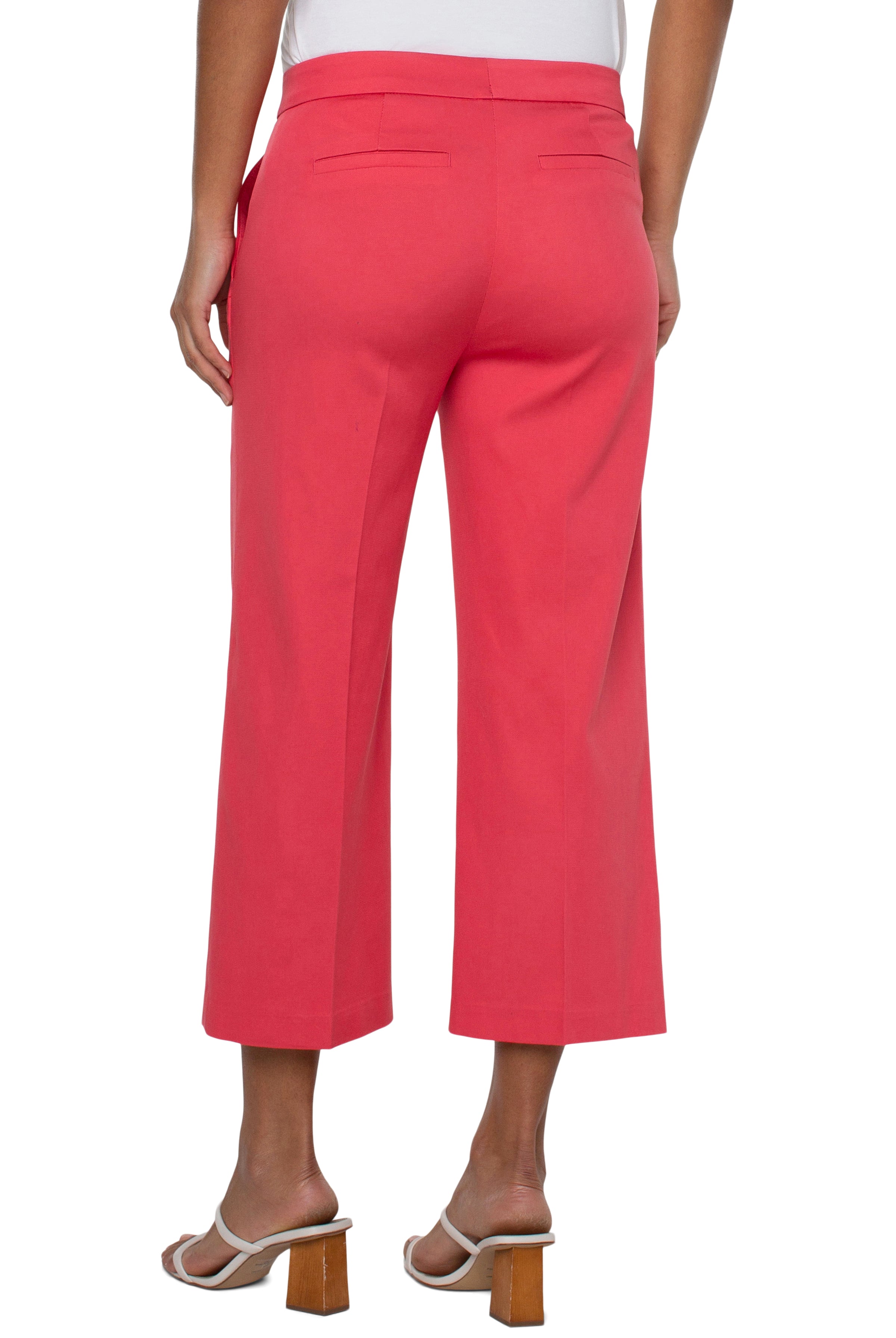 Liverpool Cropped Trouser 26in In Watermelon-Bottoms-Liverpool-Deja Nu Boutique, Women's Fashion Boutique in Lampasas, Texas