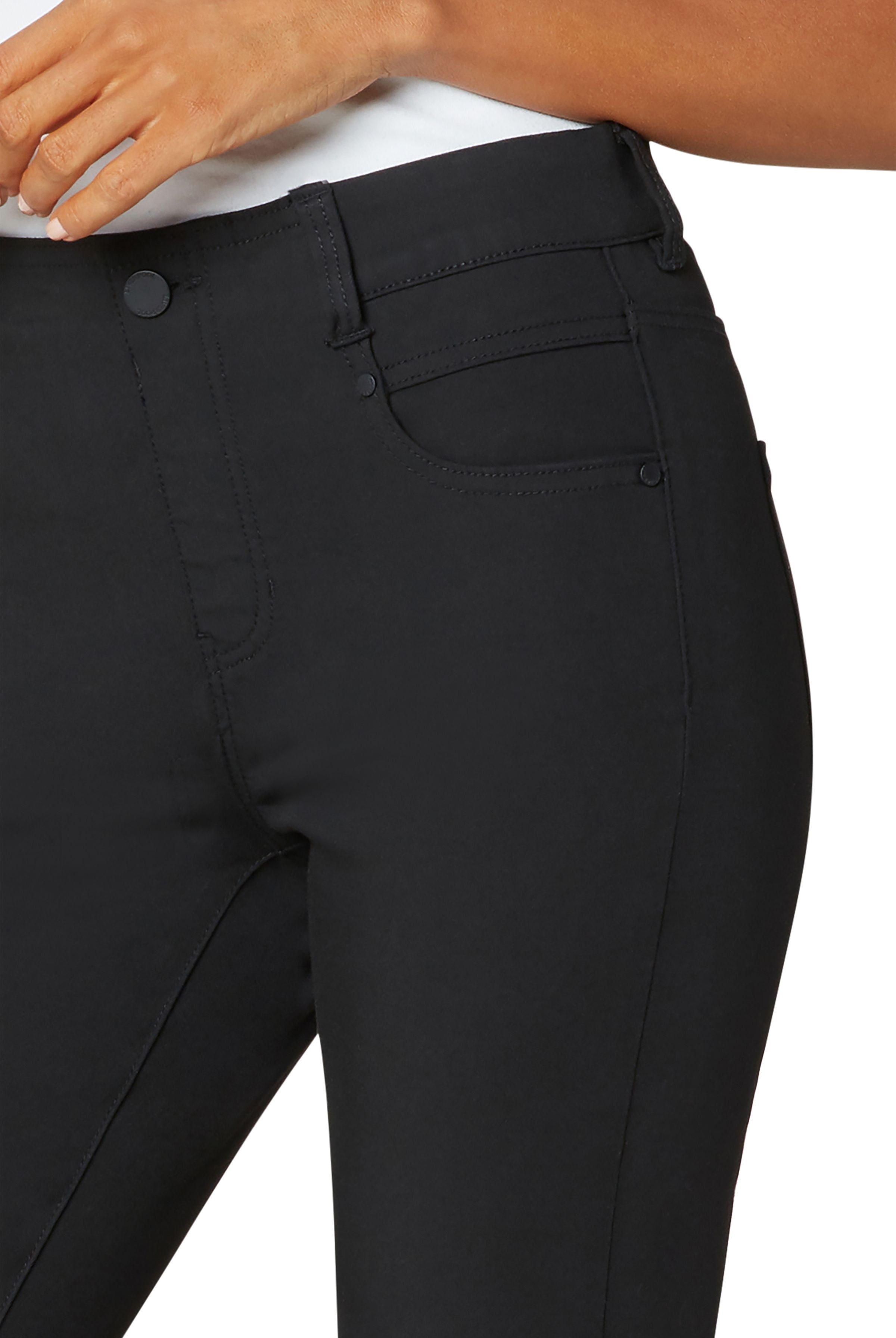 Liverpool Gia Glider Ankle 28in In Black-Jeans-Liverpool-Deja Nu Boutique, Women's Fashion Boutique in Lampasas, Texas