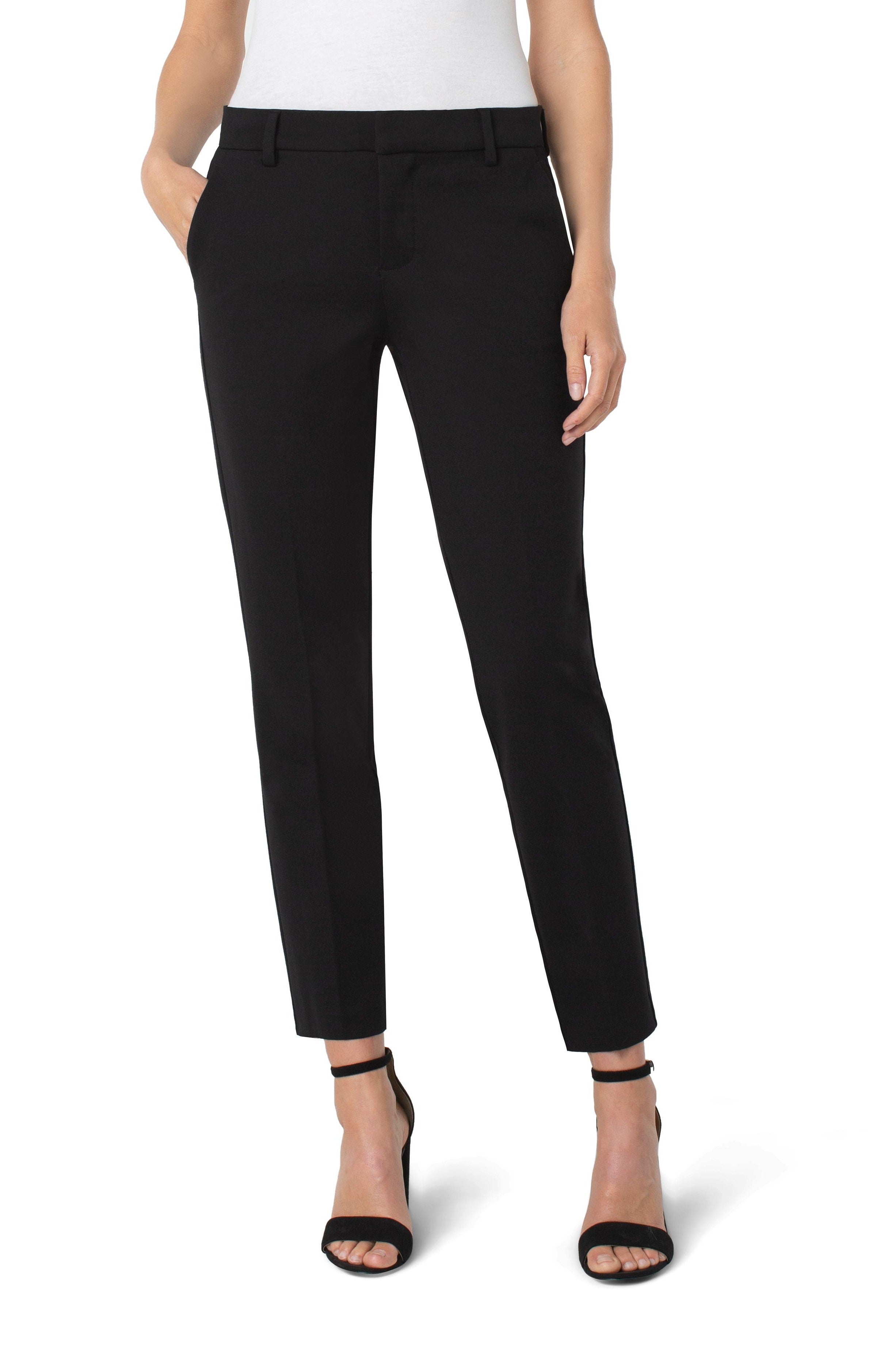 Liverpool Black Boyfriend Blazer With Princess Darts-Blazers-Liverpool-Deja Nu Boutique, Women's Fashion Boutique in Lampasas, Texas