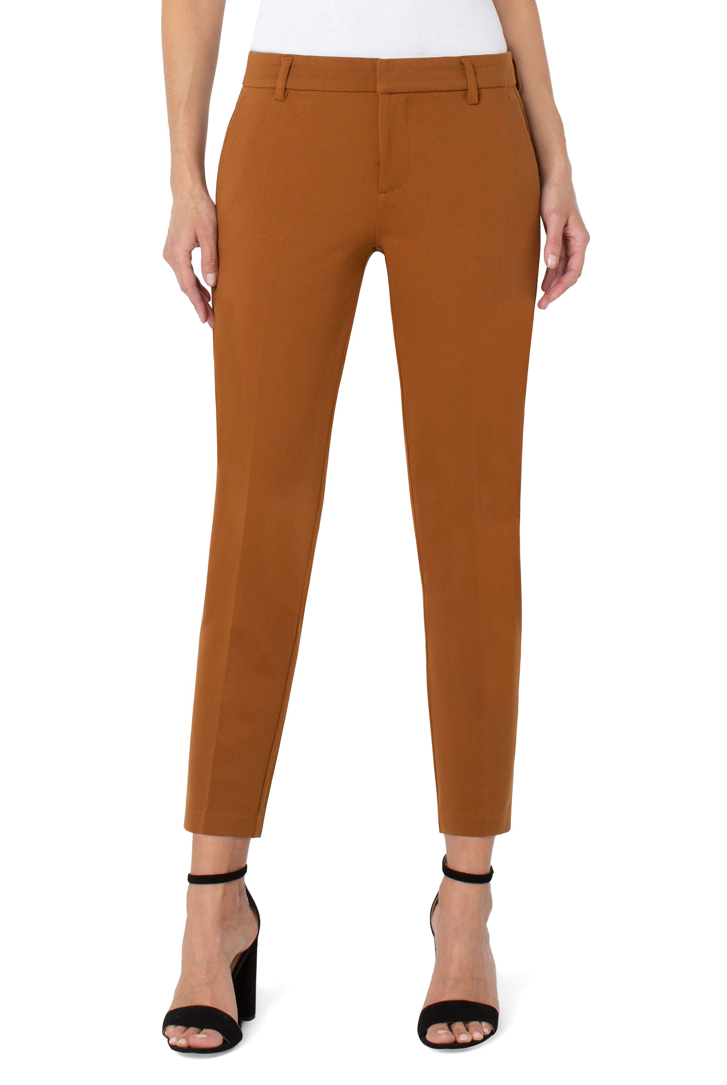Liverpool Kelsey Knit Trouser In Walnut Brown-Pants-Liverpool-Deja Nu Boutique, Women's Fashion Boutique in Lampasas, Texas