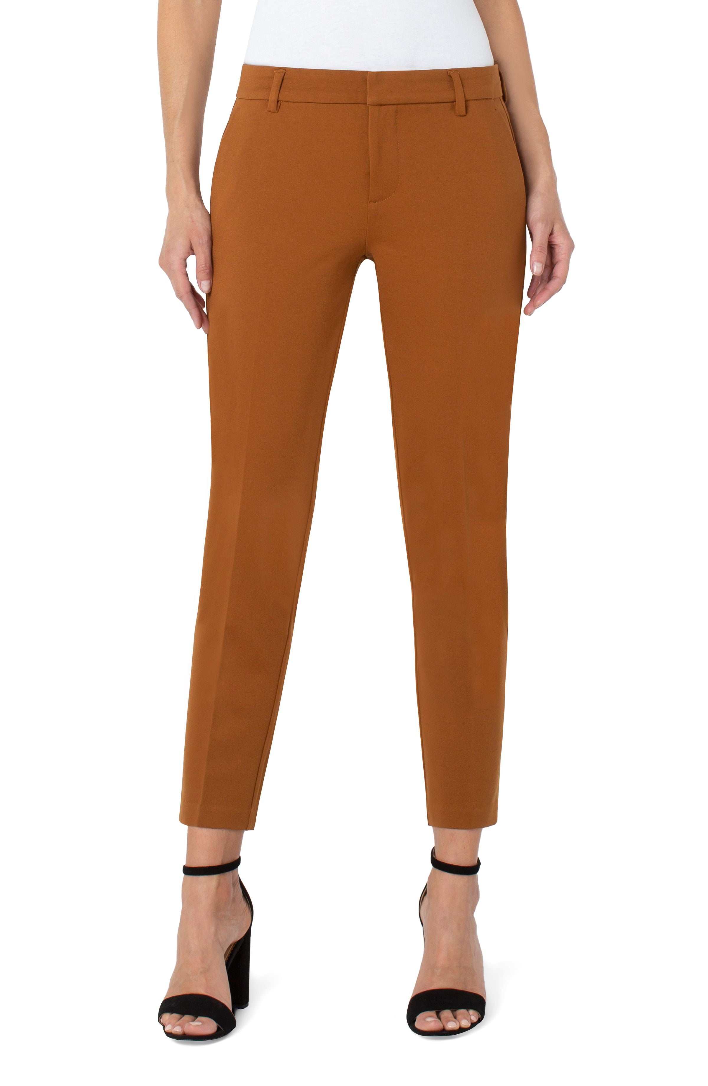 Liverpool Kelsey Knit Trouser In Walnut Brown-Pants-Liverpool-Deja Nu Boutique, Women's Fashion Boutique in Lampasas, Texas