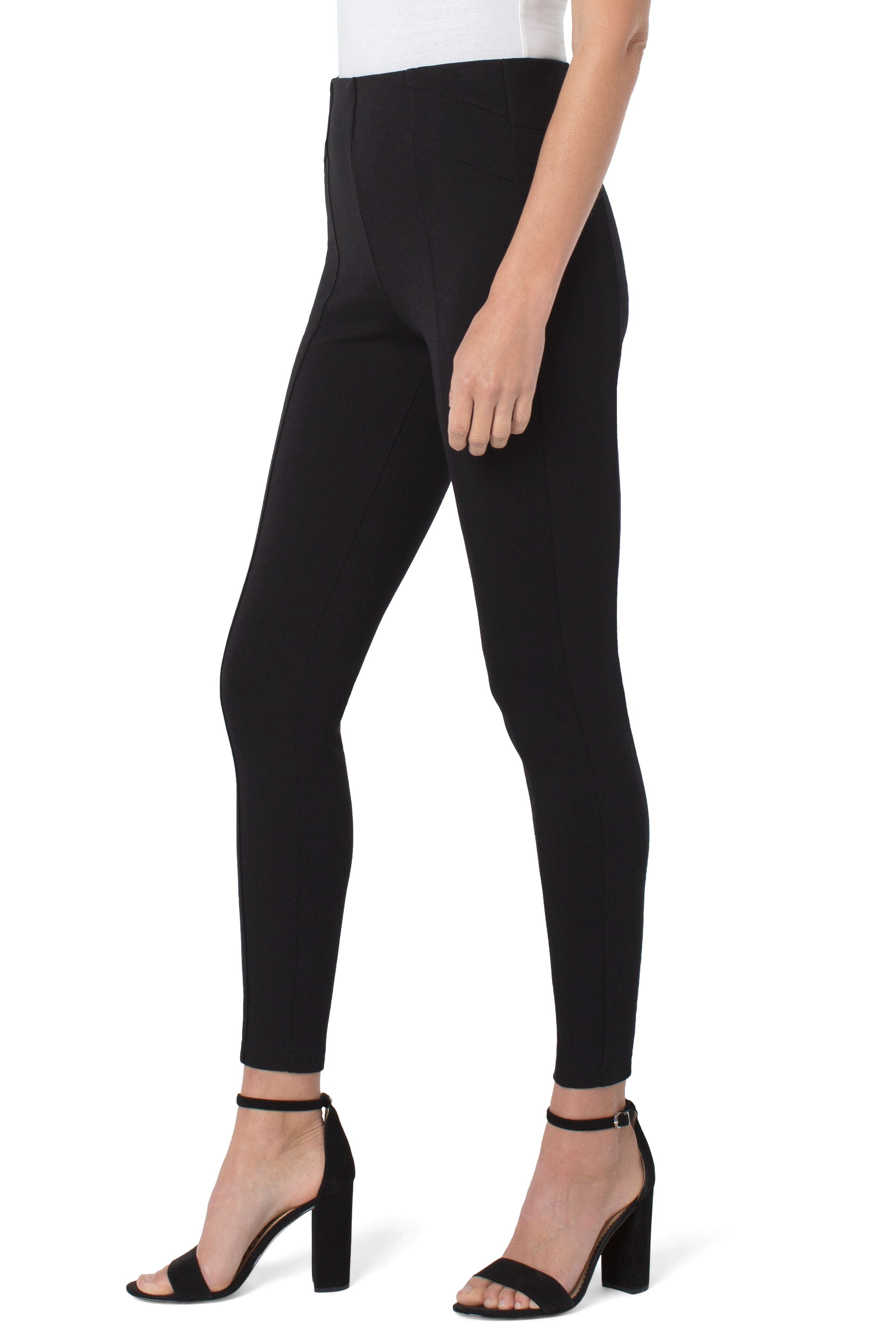 Liverpool Reese Seamed Pull On Legging In Black-Leggings-Liverpool-Deja Nu Boutique, Women's Fashion Boutique in Lampasas, Texas