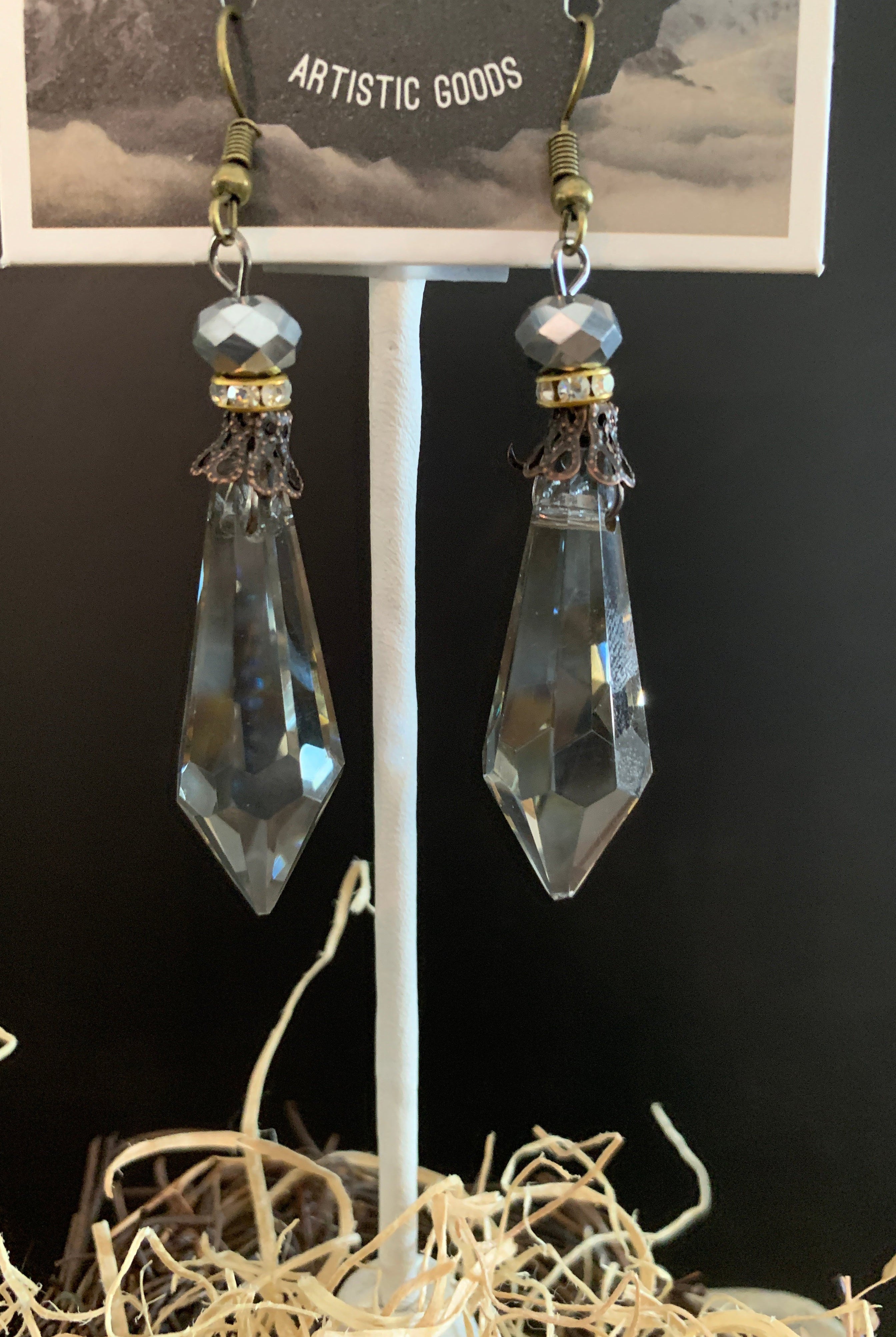 Lost And Found Crystal Point Drop Earring-Earrings-Lost And Found-Deja Nu Boutique, Women's Fashion Boutique in Lampasas, Texas