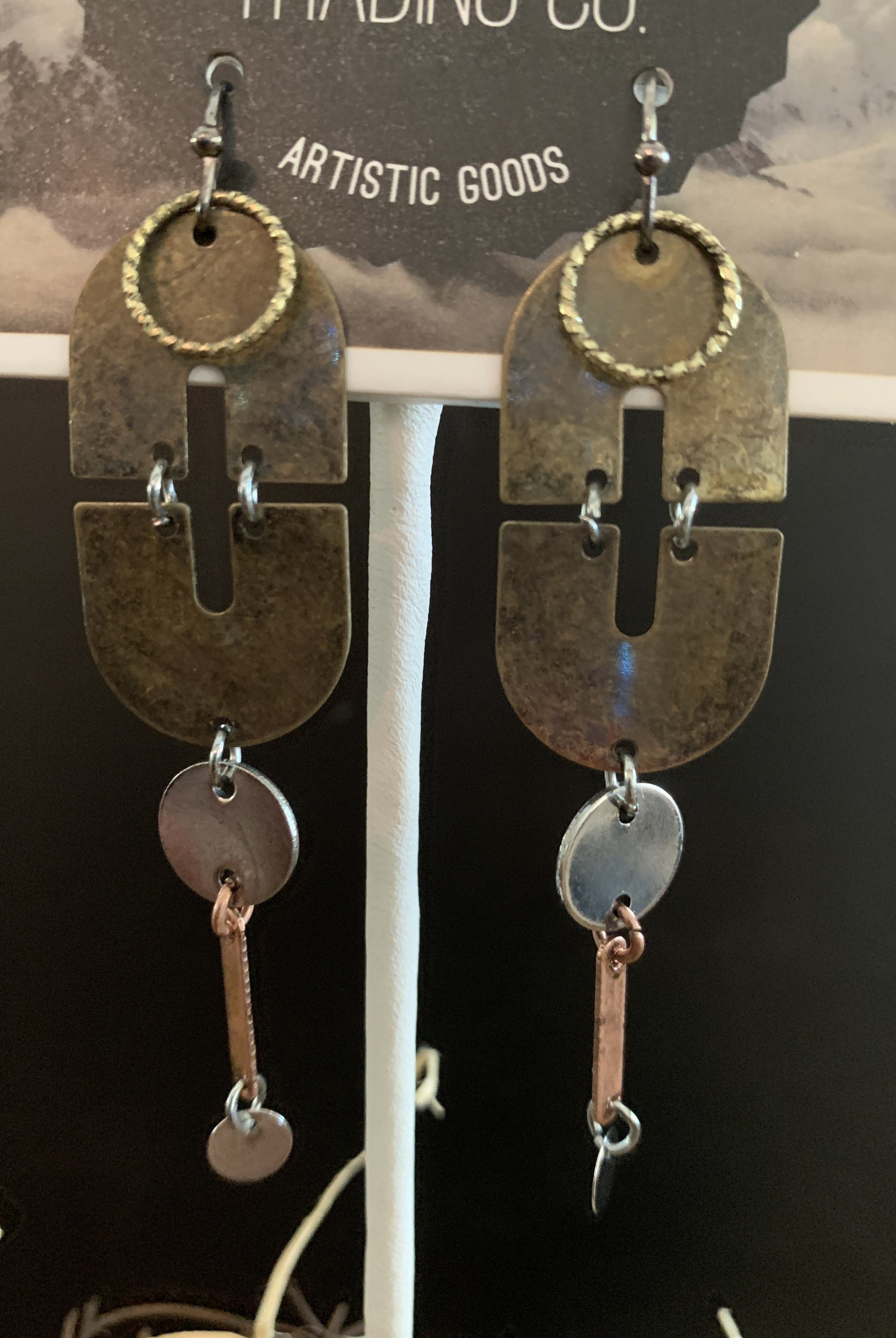 Lost And Found Engine Collage Earring-Earrings-Lost And Found-Deja Nu Boutique, Women's Fashion Boutique in Lampasas, Texas