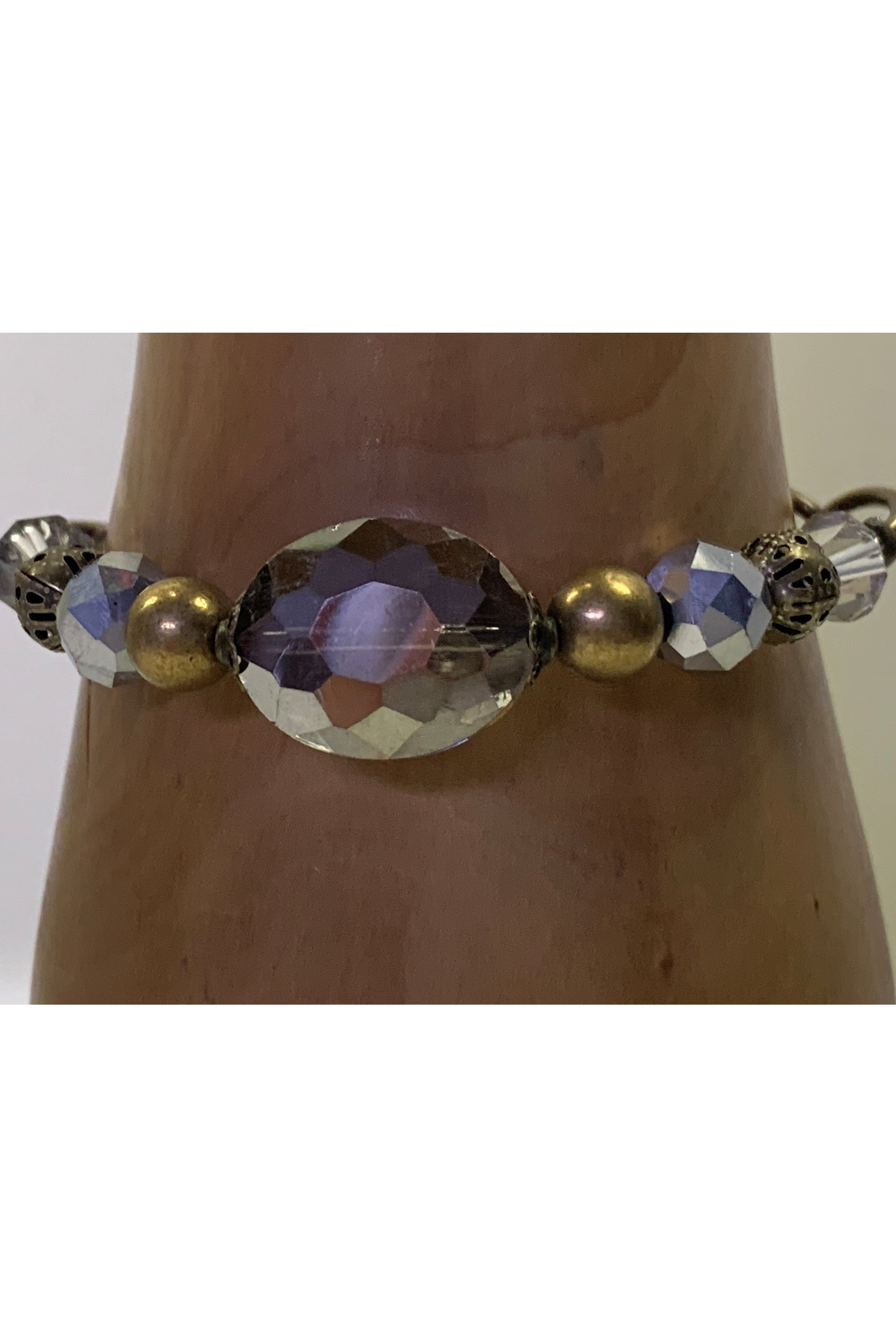 Lost And Found Gold Chain Bracelet With Crystal-Bracelets-Lost And Found-Deja Nu Boutique, Women's Fashion Boutique in Lampasas, Texas