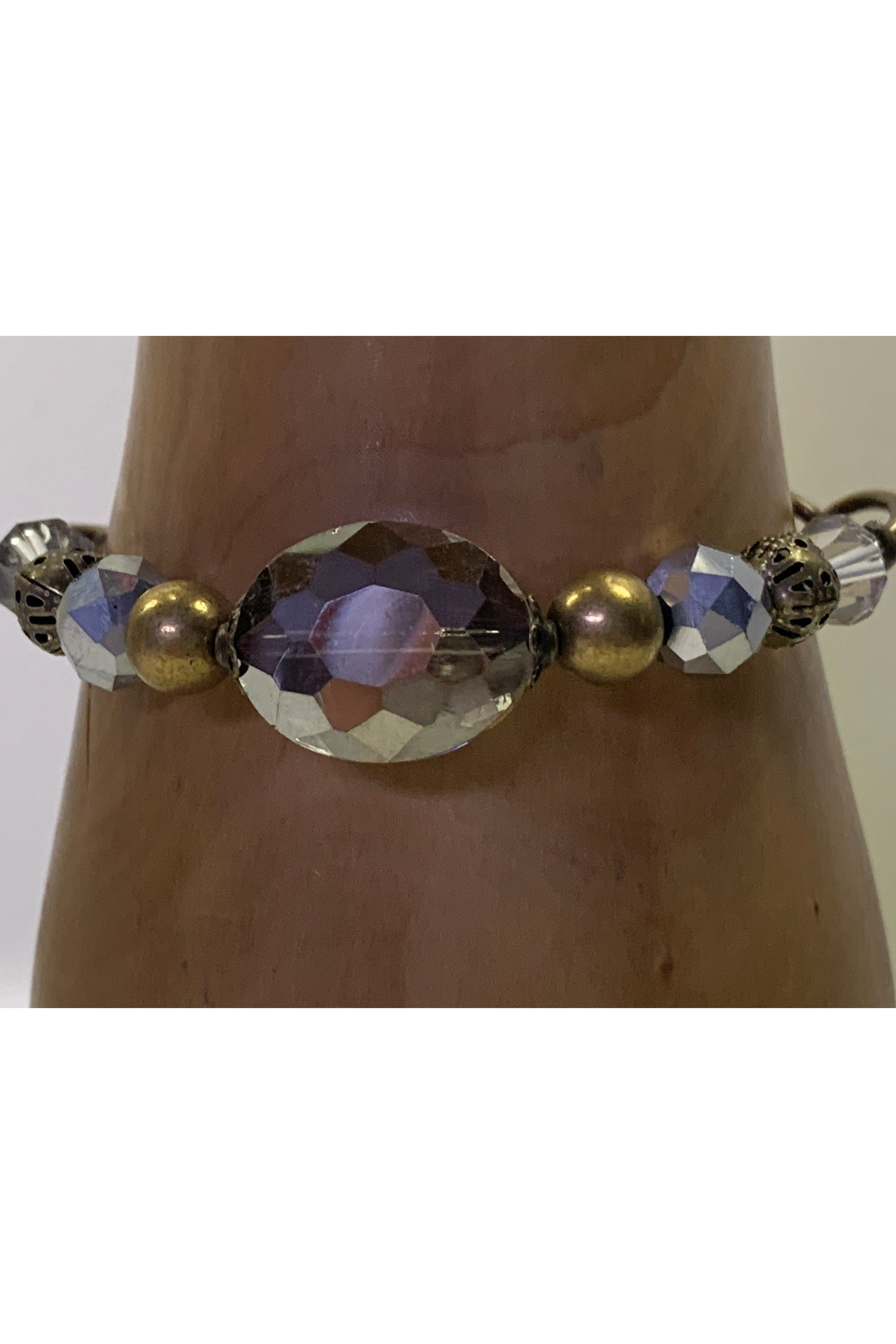 Lost And Found Gold Chain Bracelet With Crystal-Bracelets-Lost And Found-Deja Nu Boutique, Women's Fashion Boutique in Lampasas, Texas