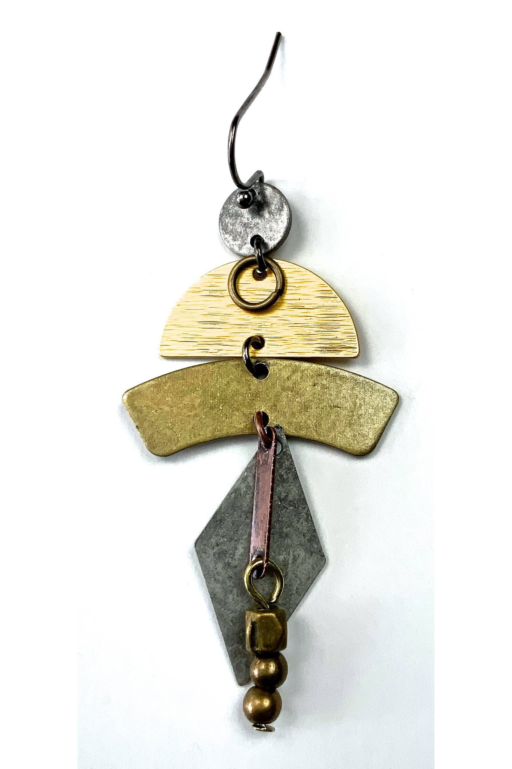 Lost And Found Industry Collage Earring-Earrings-Lost And Found-Deja Nu Boutique, Women's Fashion Boutique in Lampasas, Texas