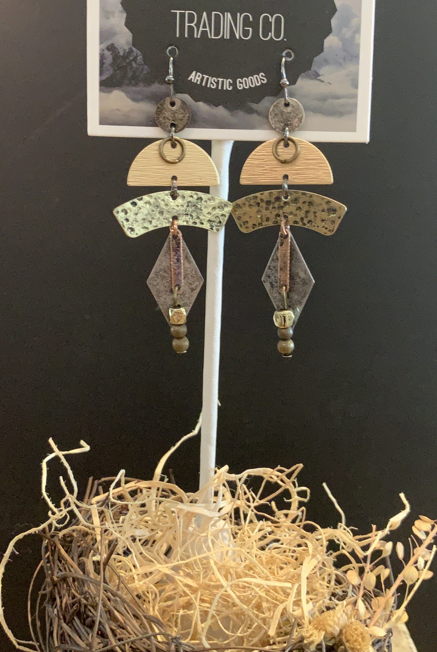 Lost And Found Industry Collage Earring-Earrings-Lost And Found-Deja Nu Boutique, Women's Fashion Boutique in Lampasas, Texas