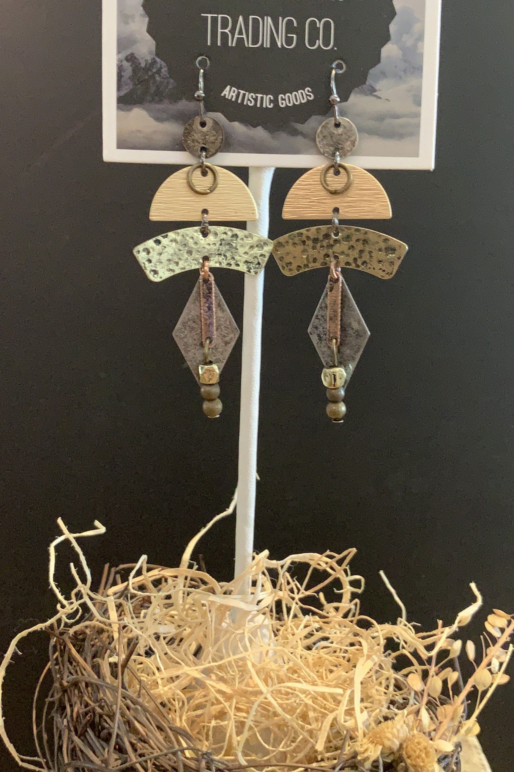 Lost And Found Industry Collage Earring-Earrings-Lost And Found-Deja Nu Boutique, Women's Fashion Boutique in Lampasas, Texas