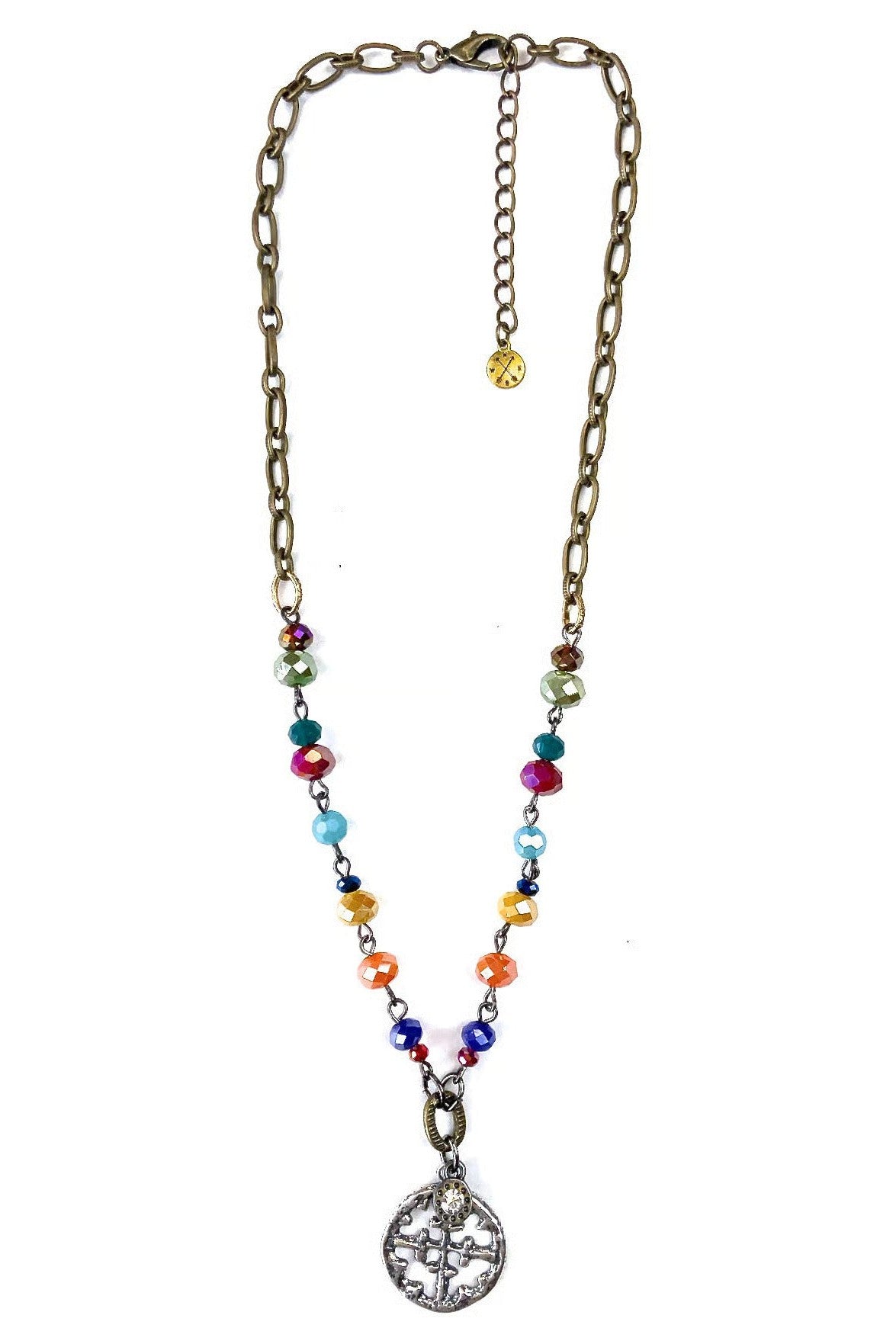 Lost And Found Love Shack Short Rosaries And Chain With Pendant-Necklaces-Lost And Found-Deja Nu Boutique, Women's Fashion Boutique in Lampasas, Texas