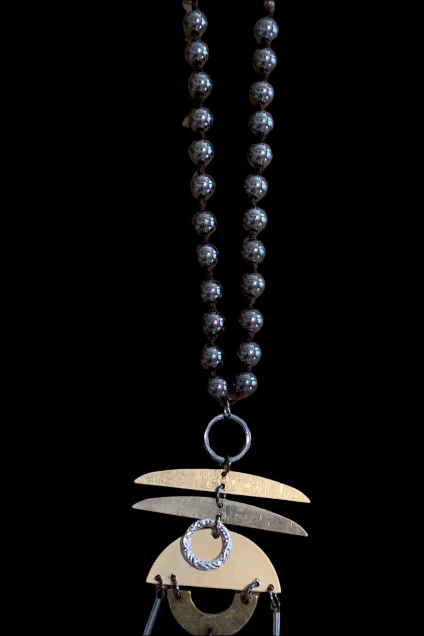 Lost And Found Mixed Metal And Abstract Shape Necklace-Necklaces-Lost And Found-Deja Nu Boutique, Women's Fashion Boutique in Lampasas, Texas