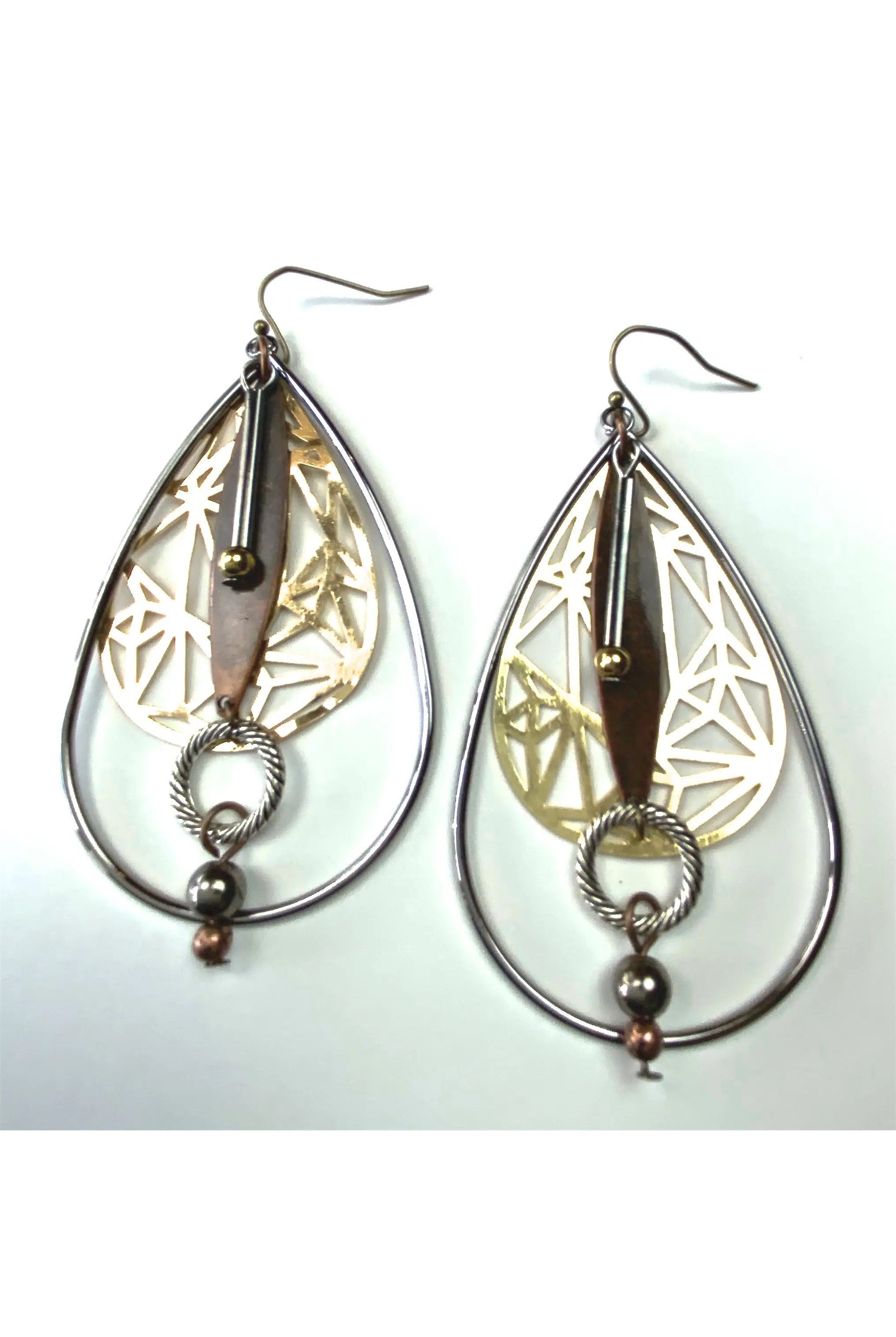 Lost And Found Web Tear Collage Earring-Earrings-Lost And Found-Deja Nu Boutique, Women's Fashion Boutique in Lampasas, Texas