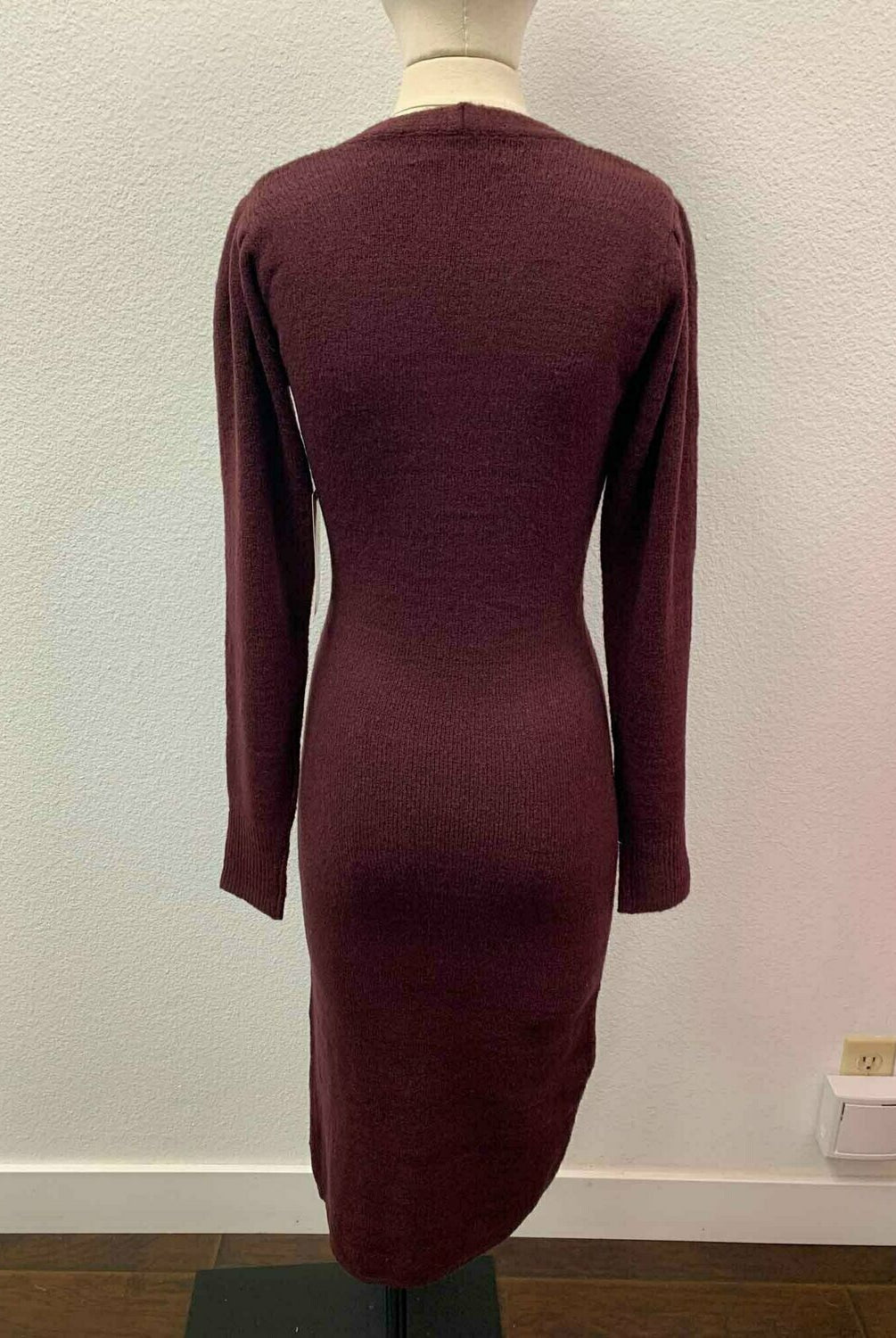 Moodie Plum Sweater Dress-Dresses-Moodie-Deja Nu Boutique, Women's Fashion Boutique in Lampasas, Texas