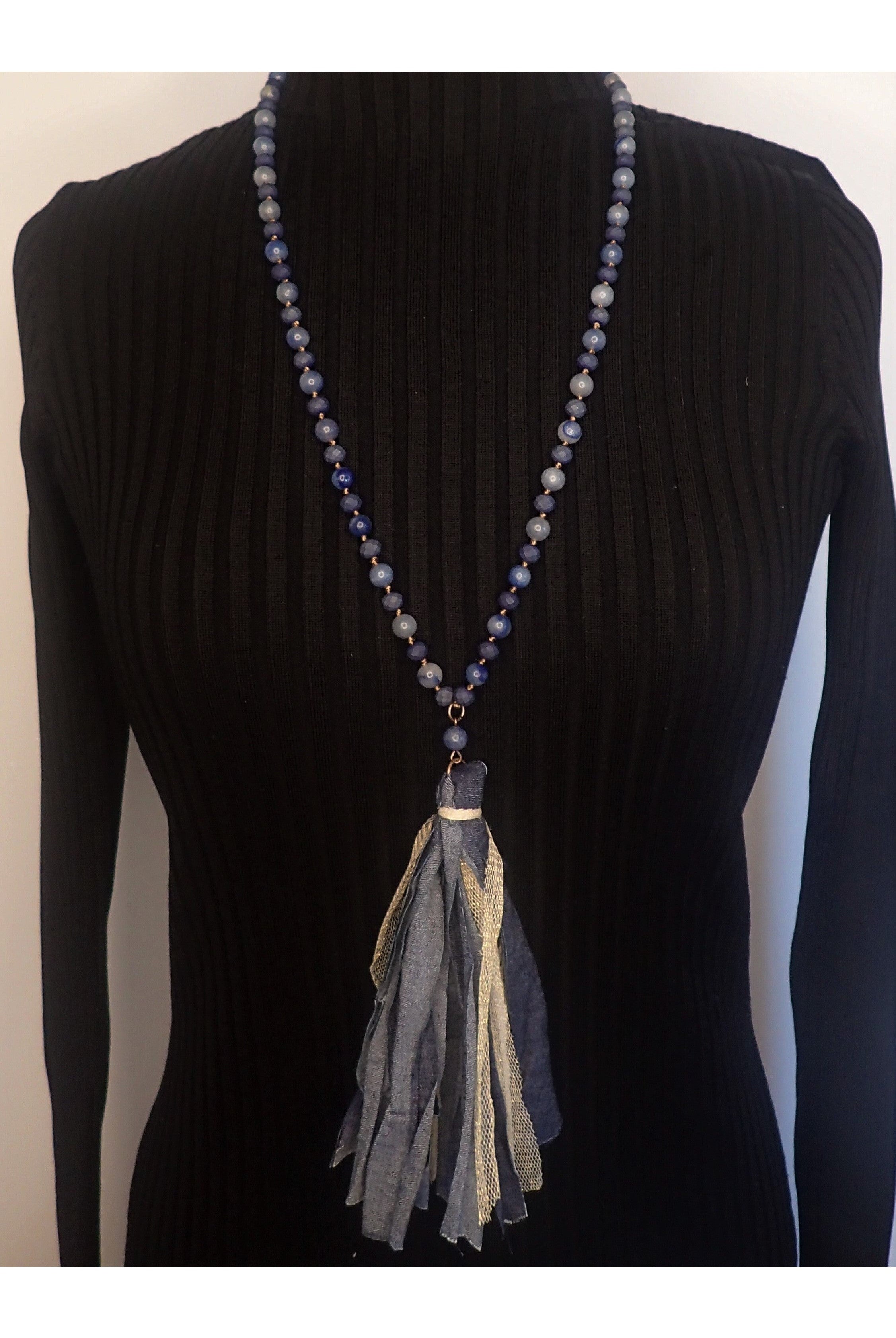 Emma Dark Blue Crystal Bracelet-Bracelets-Emma-Deja Nu Boutique, Women's Fashion Boutique in Lampasas, Texas