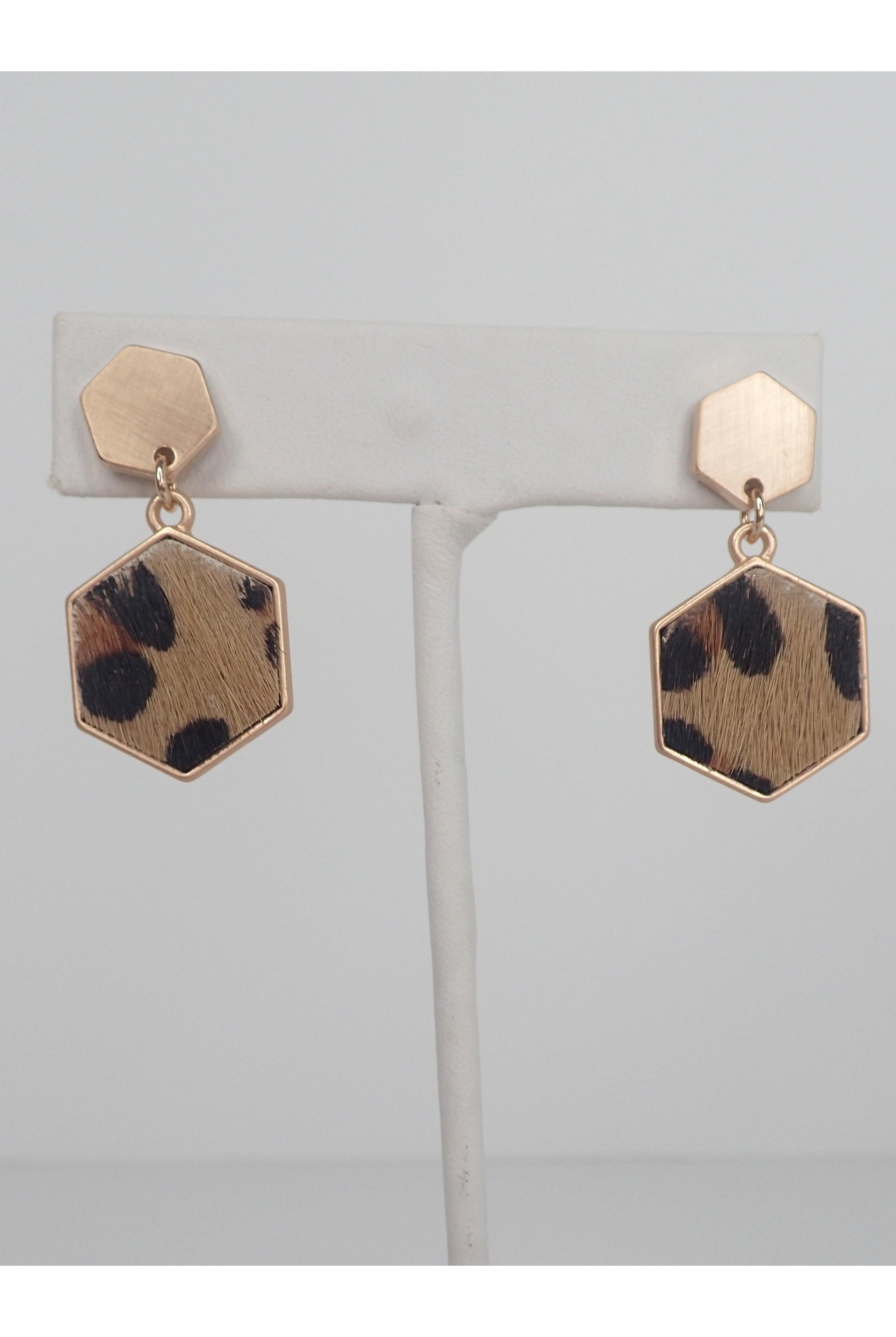 Project Double Chain Gold Necklace With Leopard Pendant-Necklaces-Project-Deja Nu Boutique, Women's Fashion Boutique in Lampasas, Texas