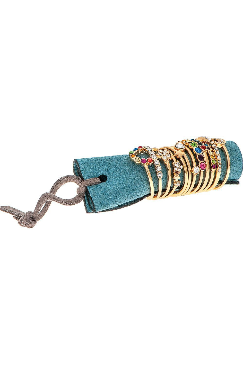 Rain Jewelry Gold Multicolor Twelve Piece Ring Set-Rings-Rain Jewelry Collection-Deja Nu Boutique, Women's Fashion Boutique in Lampasas, Texas