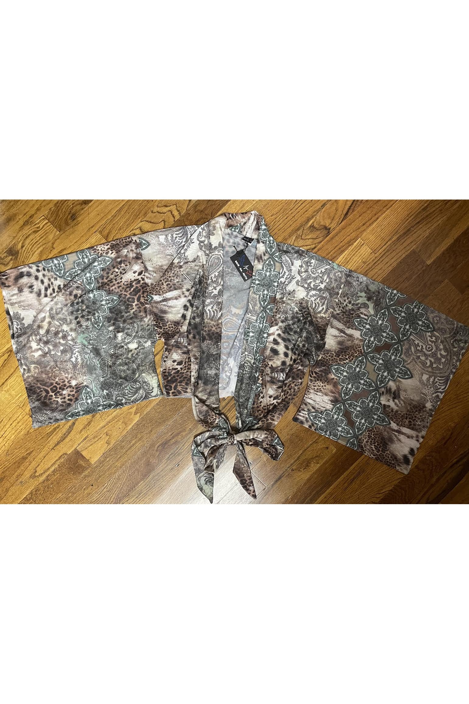 Save The Faith Animal Medallion Kimono-Cardigans & Kimonos-Save The Faith-Deja Nu Boutique, Women's Fashion Boutique in Lampasas, Texas