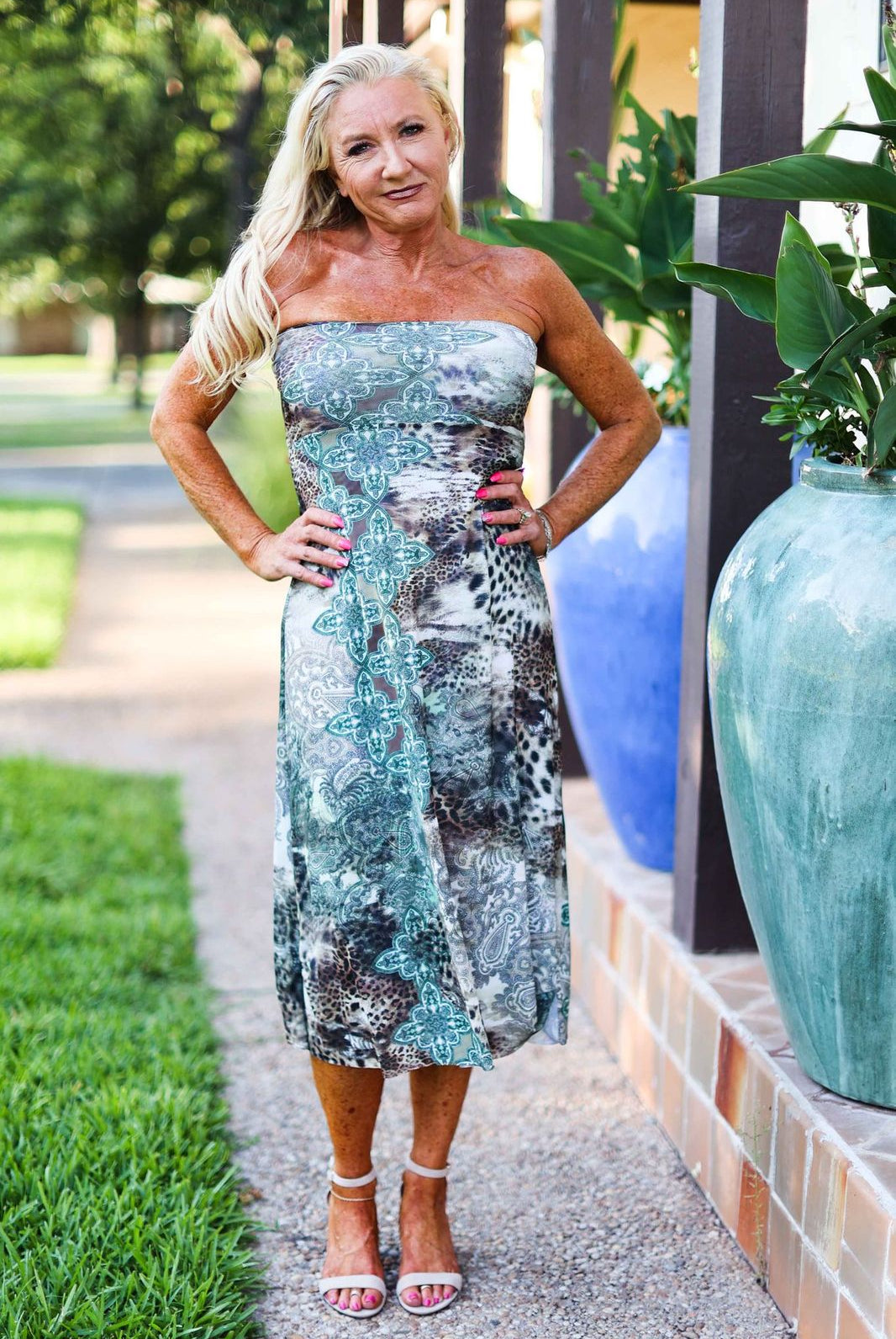 Save The Faith Animal Medallion Long Reversible Skirt/Dress-Skirts-Save The Faith-Deja Nu Boutique, Women's Fashion Boutique in Lampasas, Texas