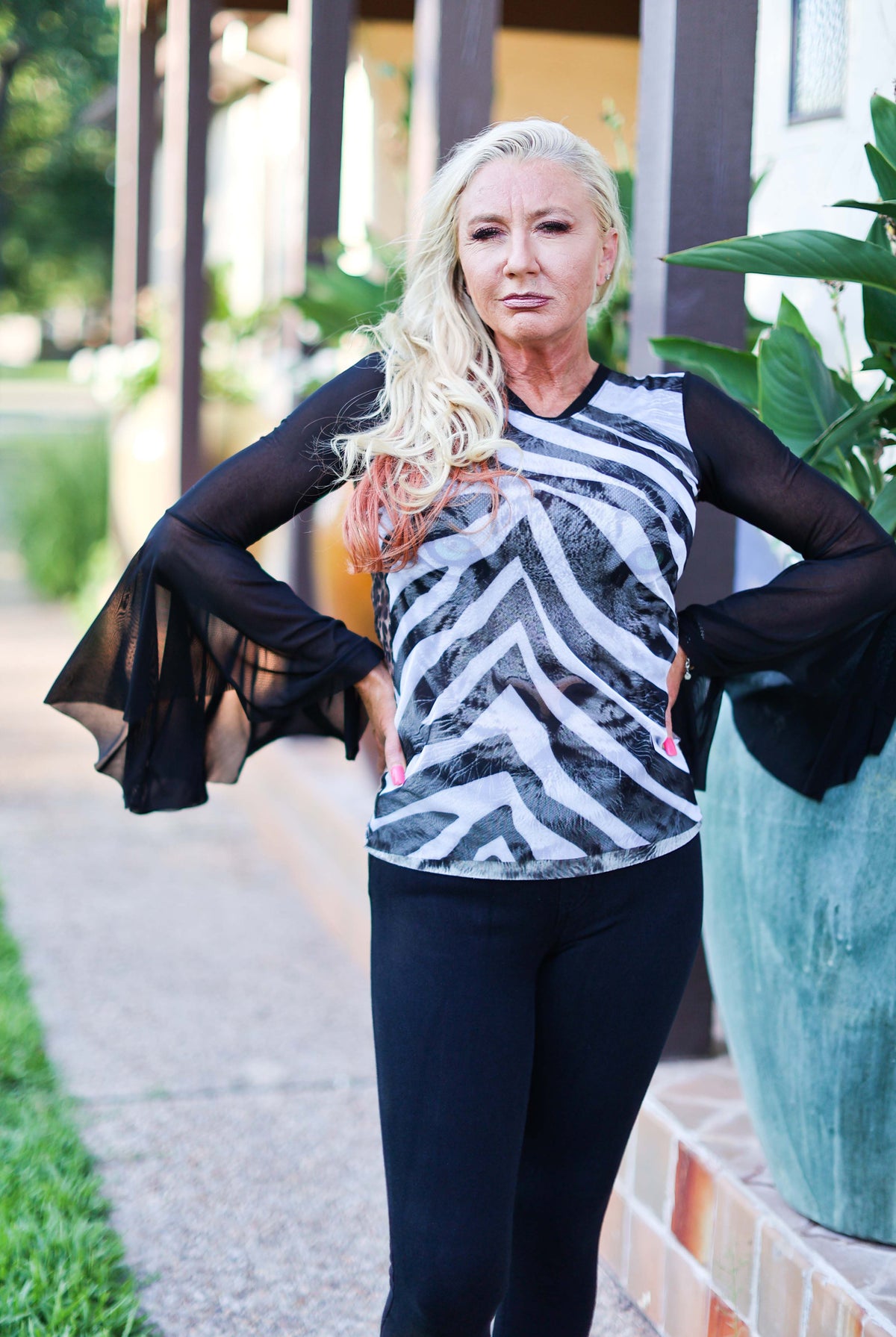 Save The Faith White Tiger Long Sleeve Top-Tops-Save The Faith-Deja Nu Boutique, Women's Fashion Boutique in Lampasas, Texas