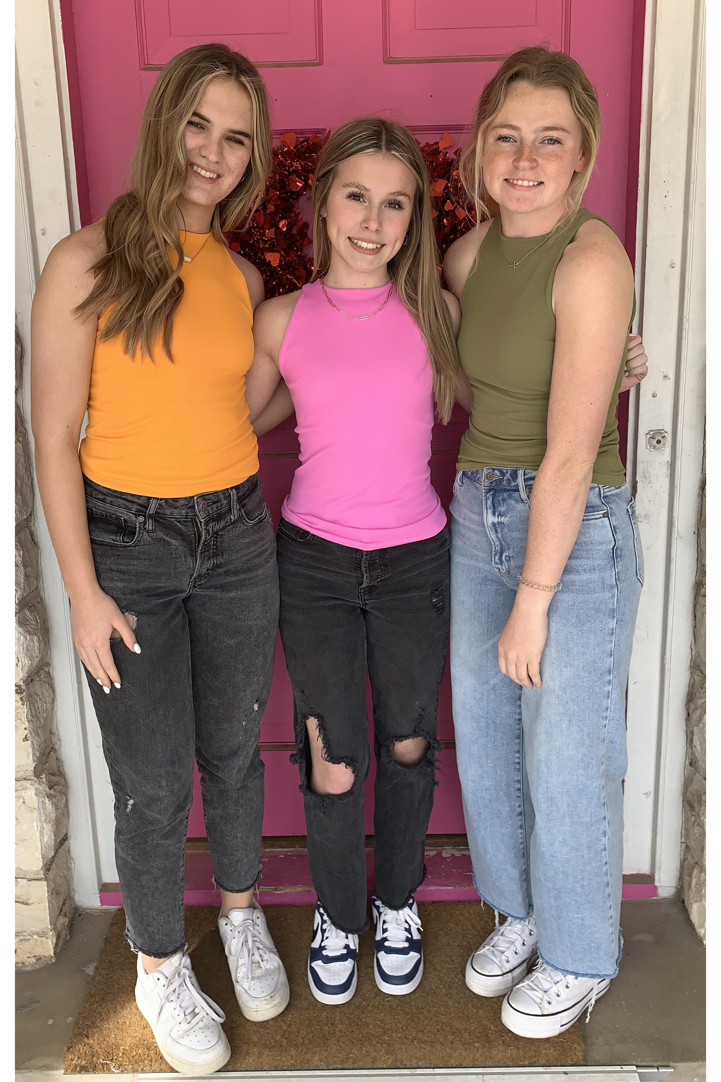 Scala Seamless Round Neck Tank Top In Mango-Camis/Tanks-Scala Seamless-Deja Nu Boutique, Women's Fashion Boutique in Lampasas, Texas